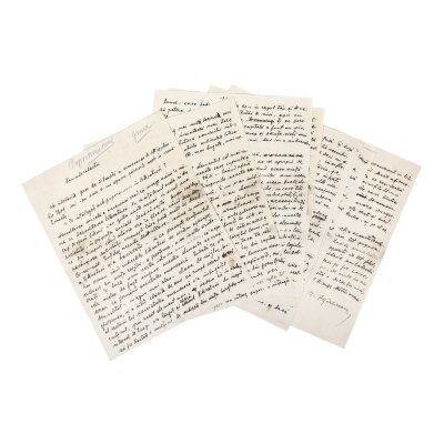 Manuscript by Ion Agârbiceanu, on Poporanism, approximately 1912, with autograph (8 pages)