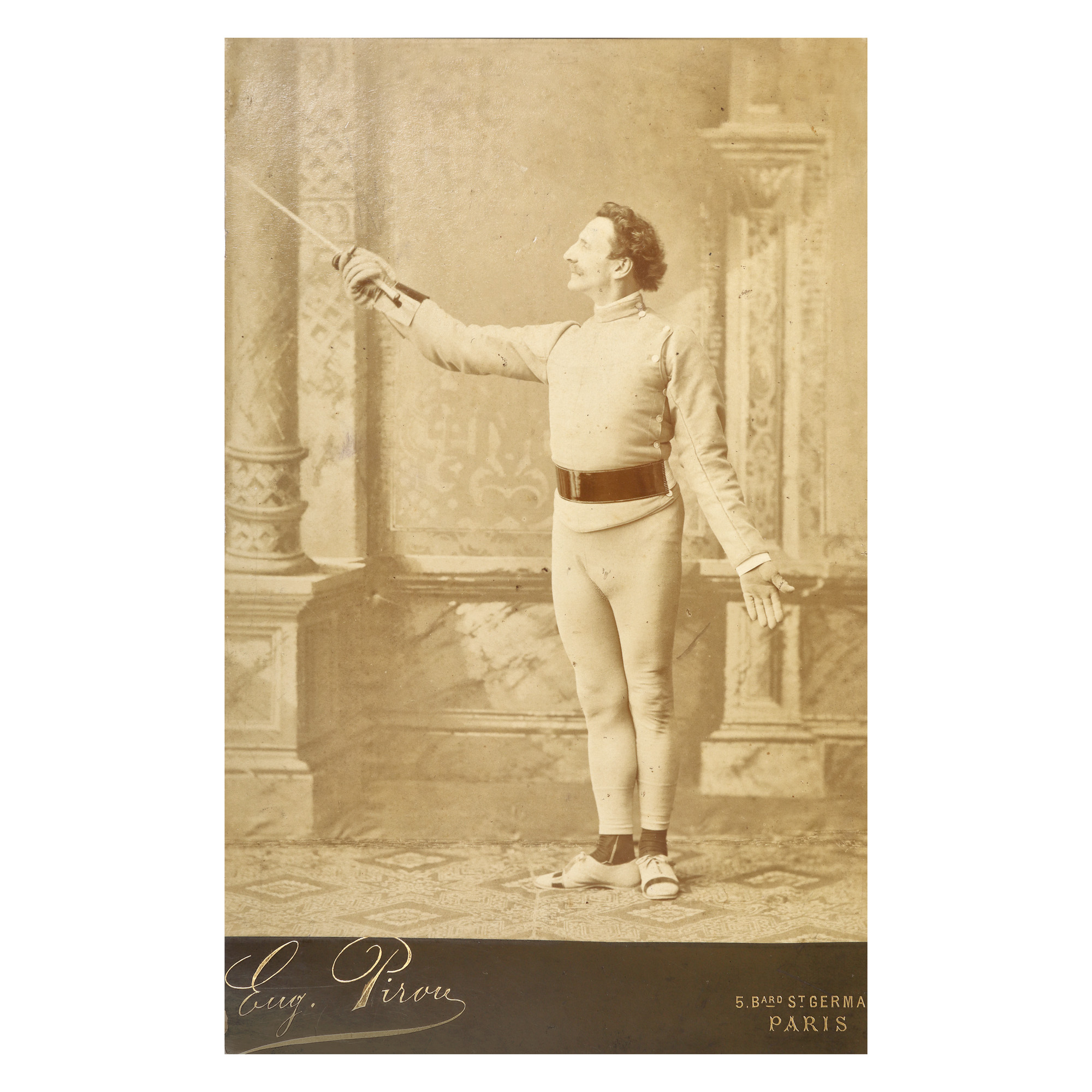 Photograph illustrating Prince George Bivescu, Eugen Pirou studio, Paris, second part of the 19th Century, from the collection of literary critic Șerban Cioculescu 