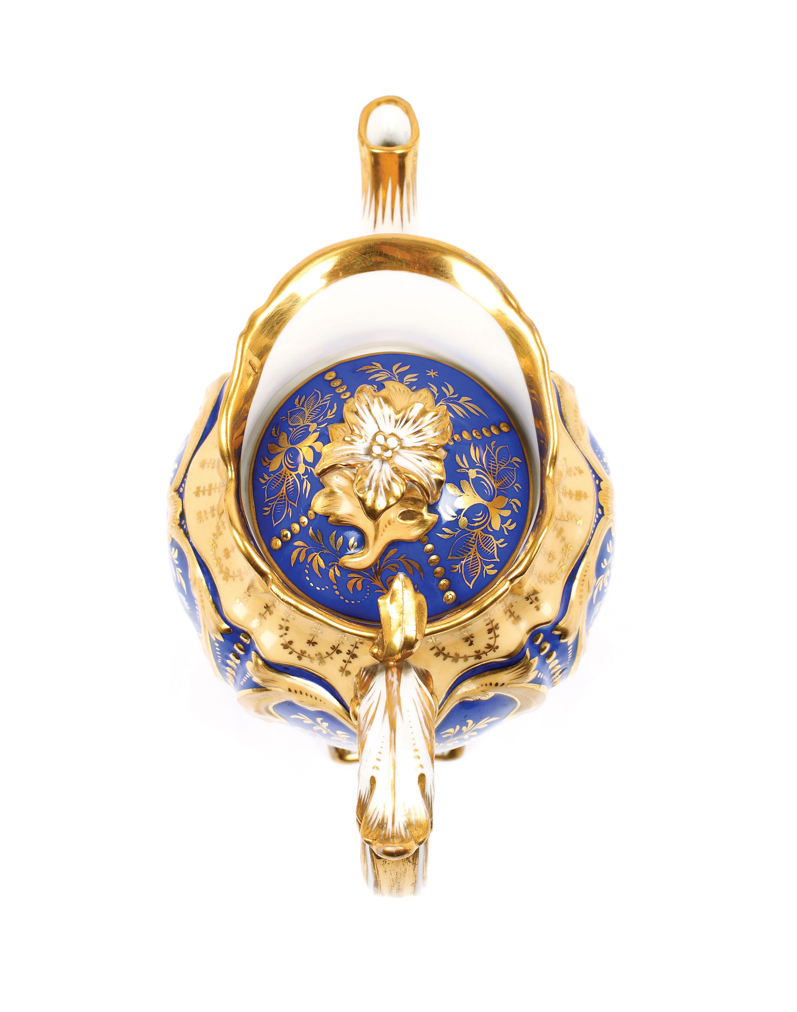 Ceainic din porțelan, decorat cu simboluri ale lirismului, 1830-1870