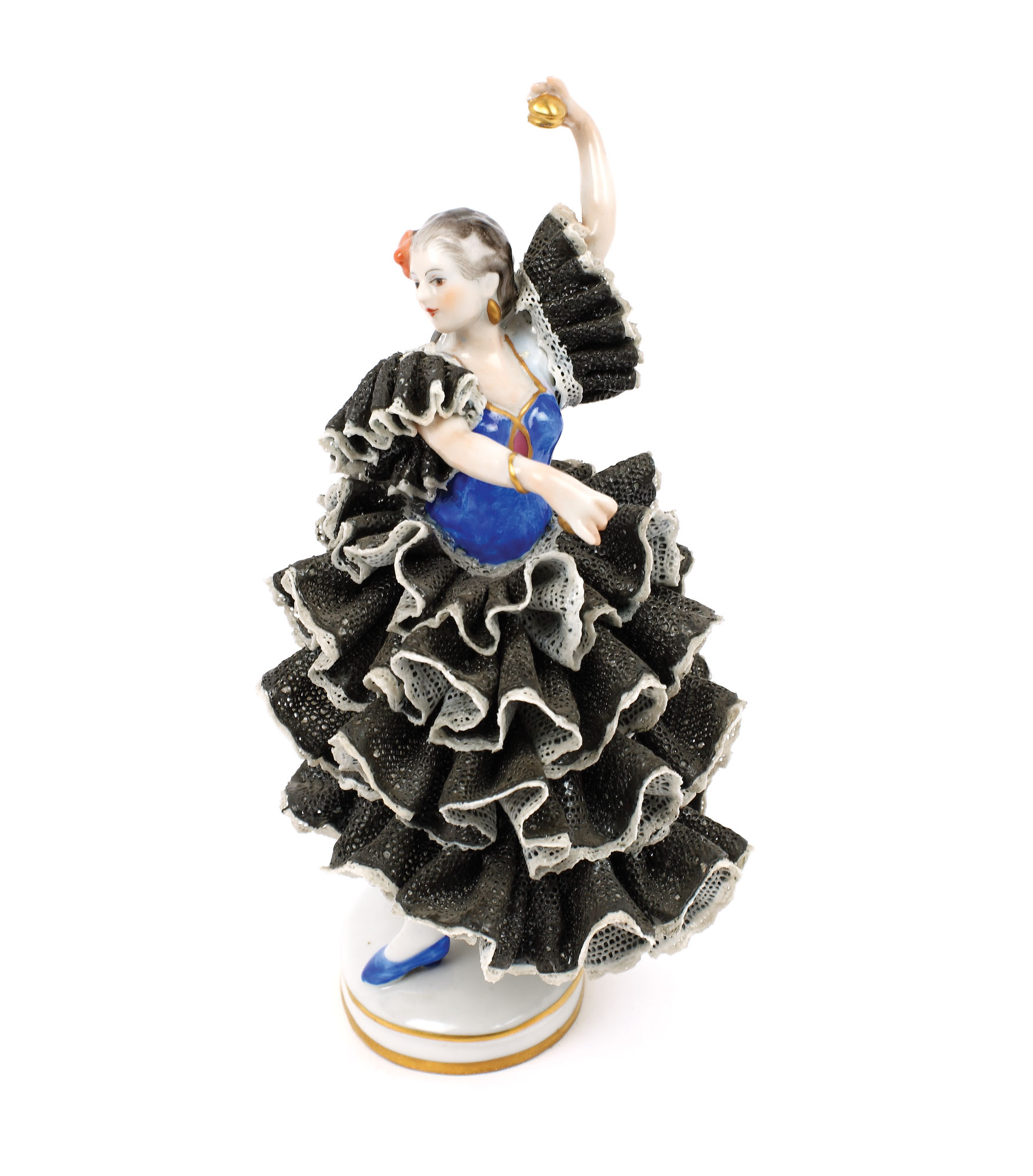 "The flamenco dancer" - Volkstedt porcelain decorative statuette