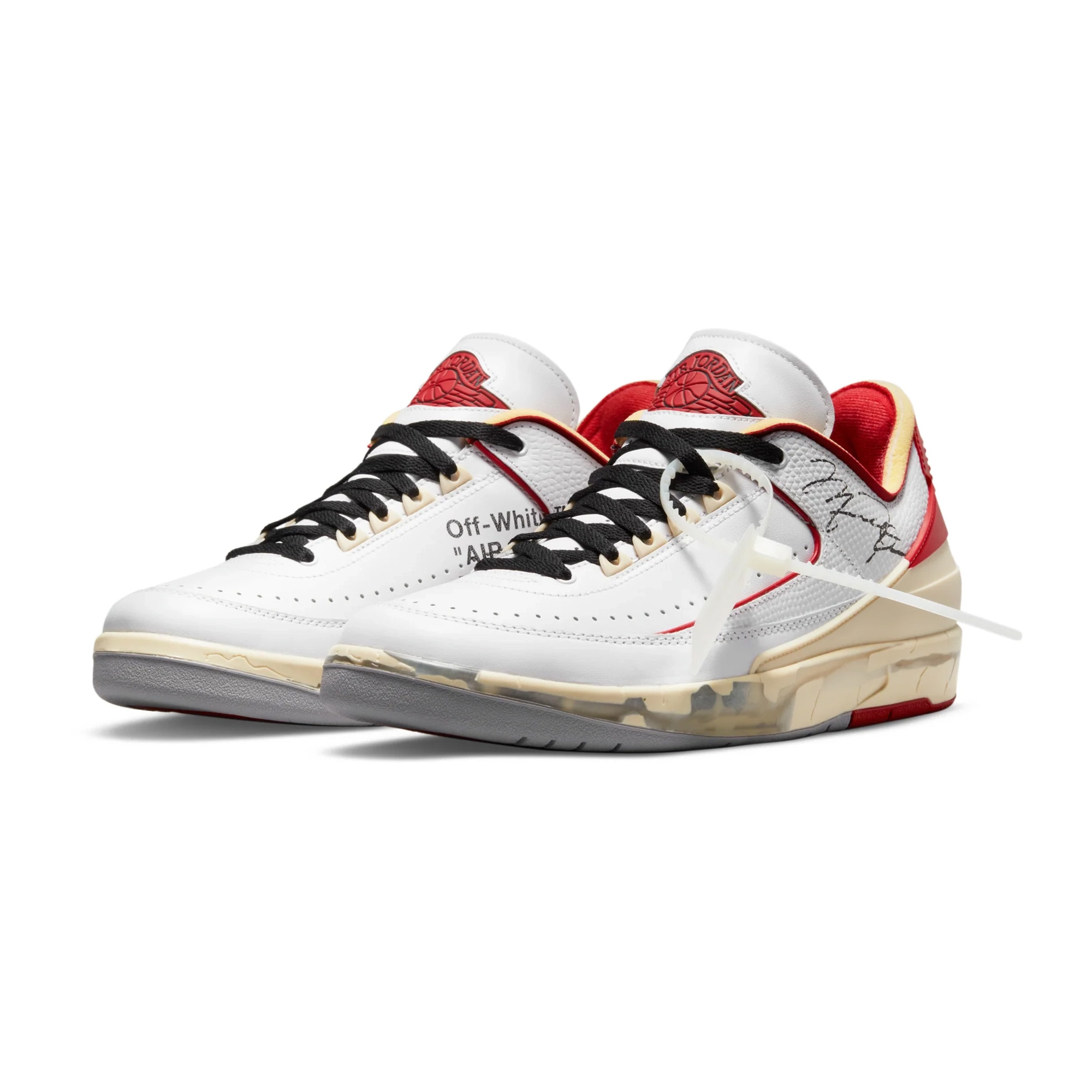Nike Air Jordan x Off-White 2 Retro Low SP White Red, noi, în cutia originală