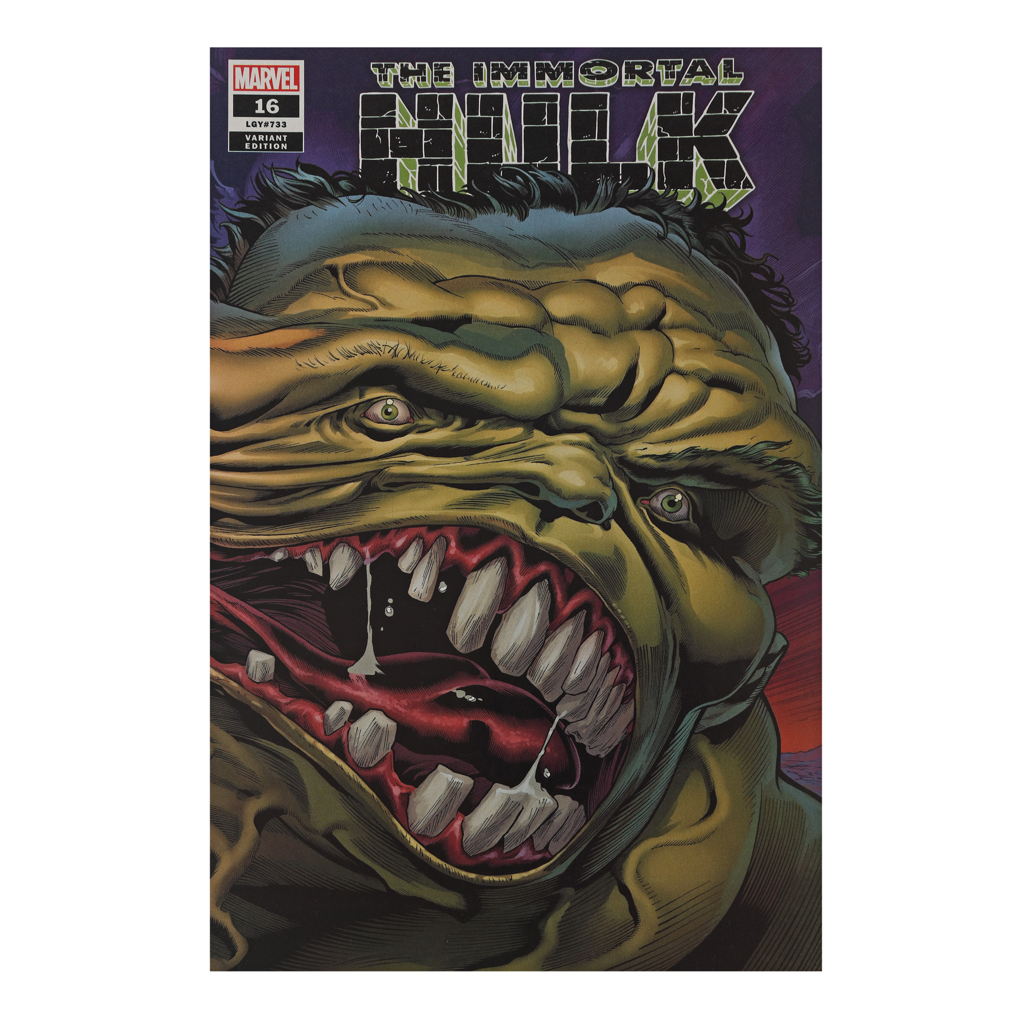 The Immortal Hulk, nr. 16, revistă de benzi desenate, ediție limitată (Bennett Wraparound, variantă 1:25), 2019