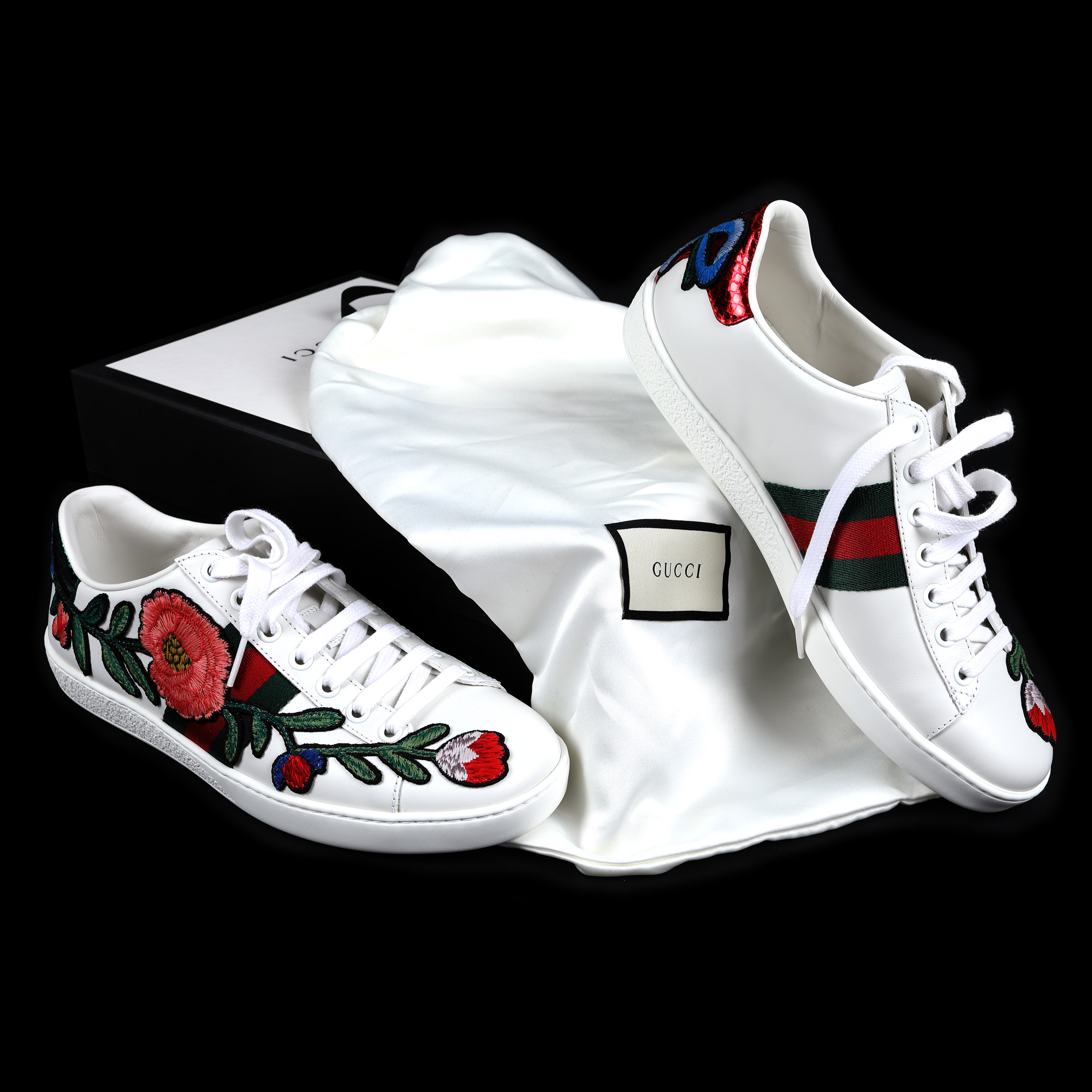 Gucci Ace Embroidered Floral, noi, în cutia originală