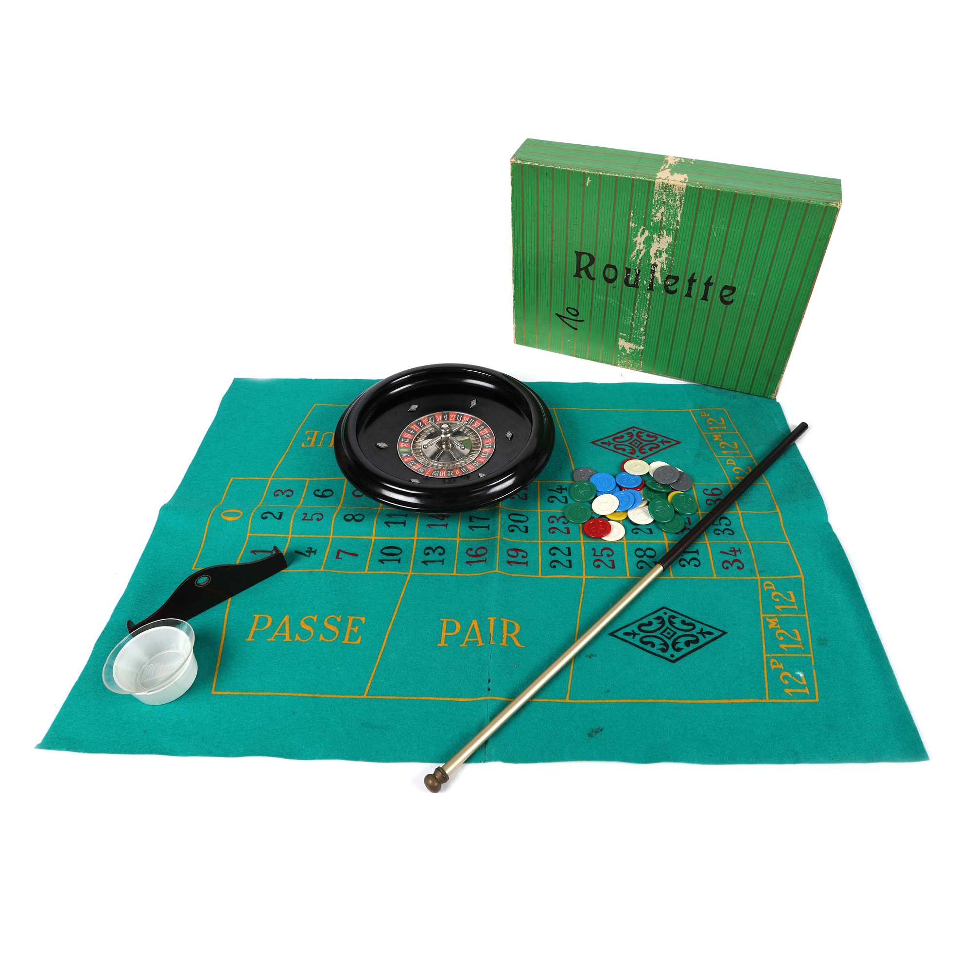 Miniature roulette game, approx. 1970