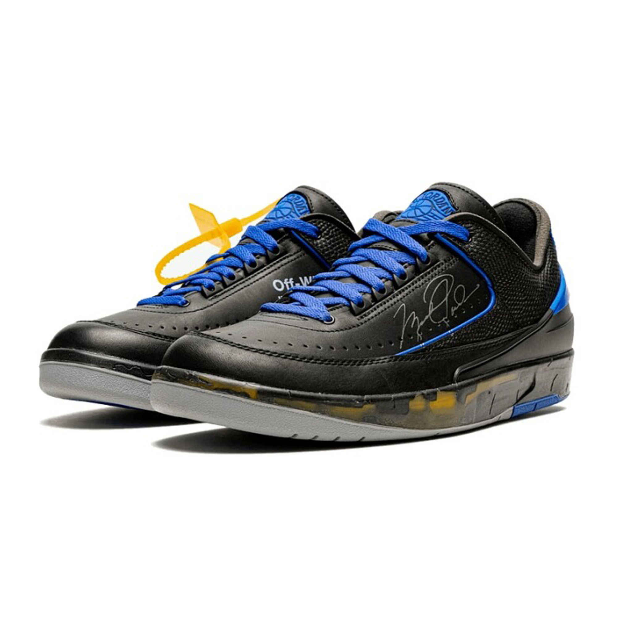 Jordan 2 Retro Low SP Off-White Black Blue, noi, în cutia orignală