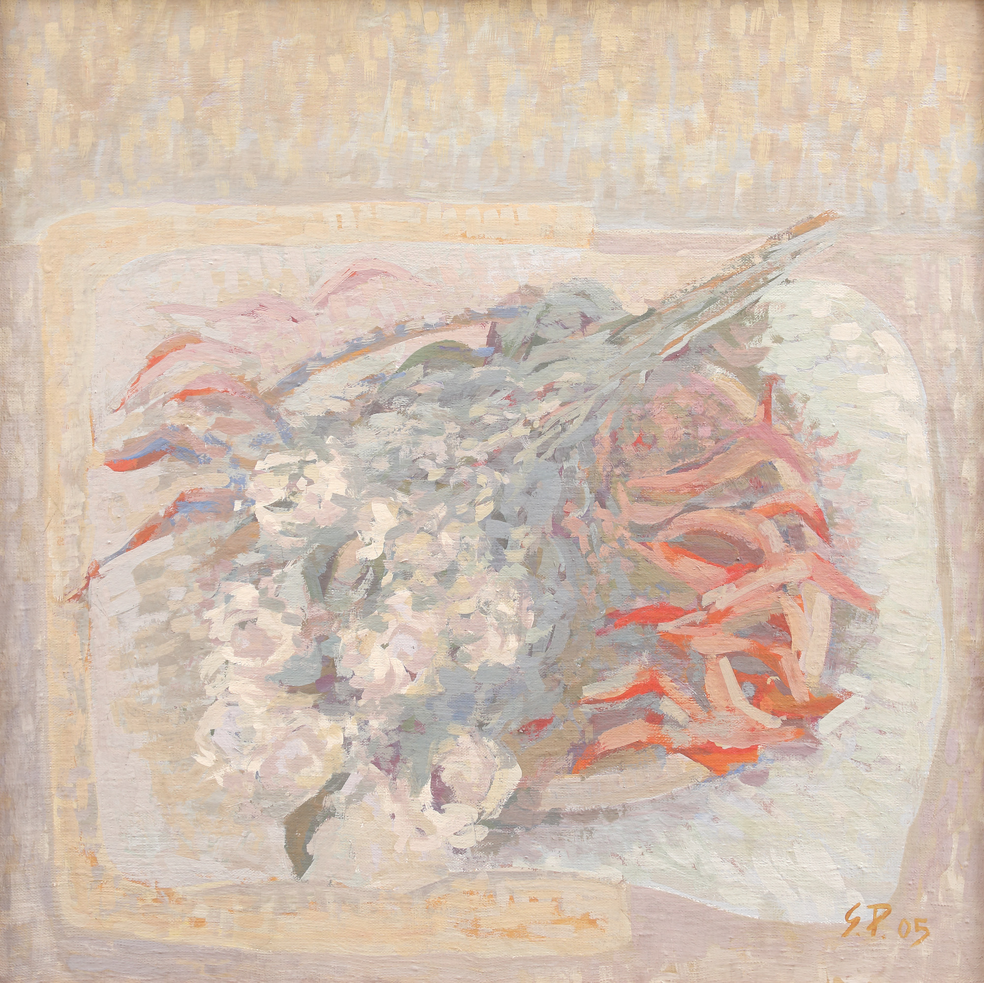 Still Life with White Chrysanthemums