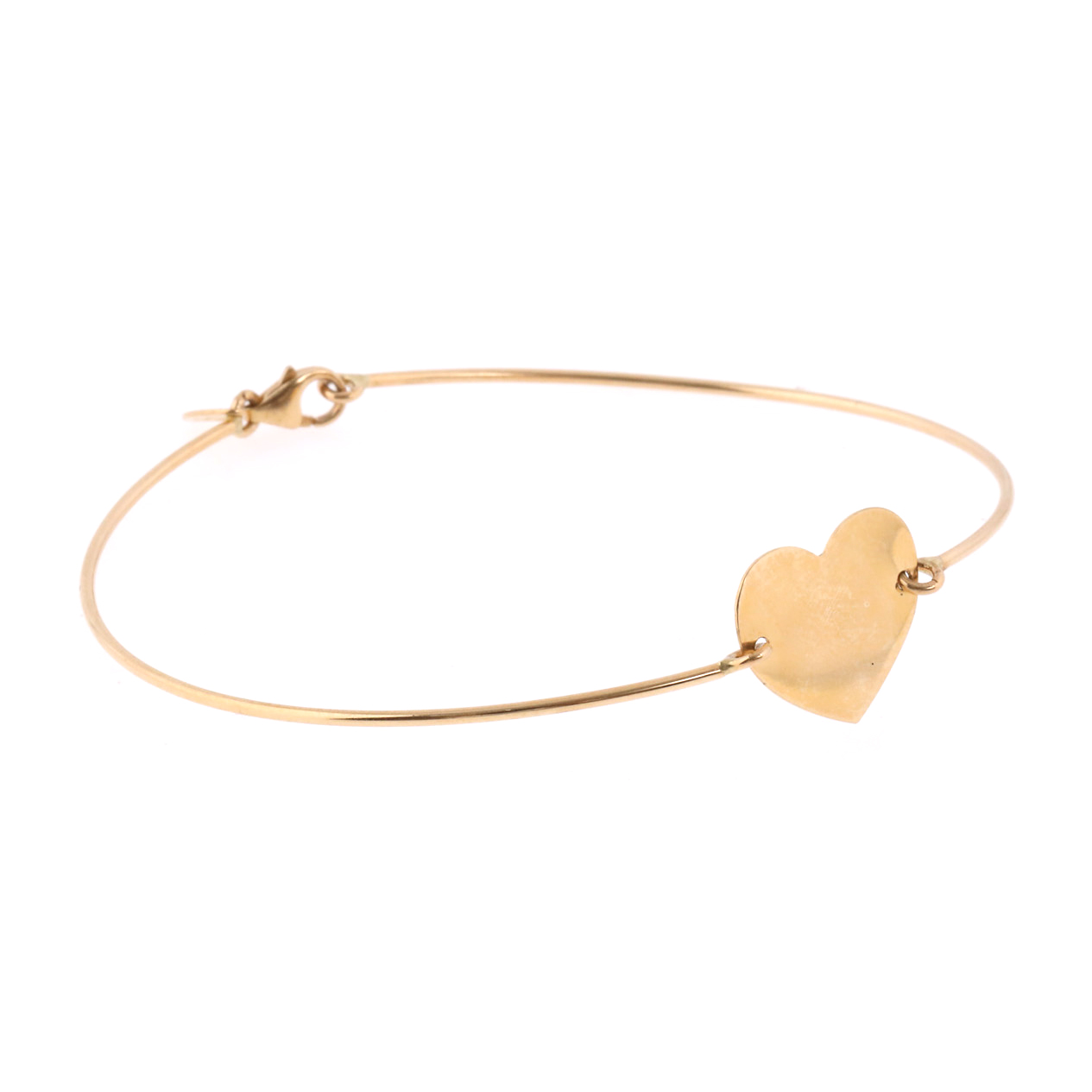 Gold bracelet, centrally decorated with heart