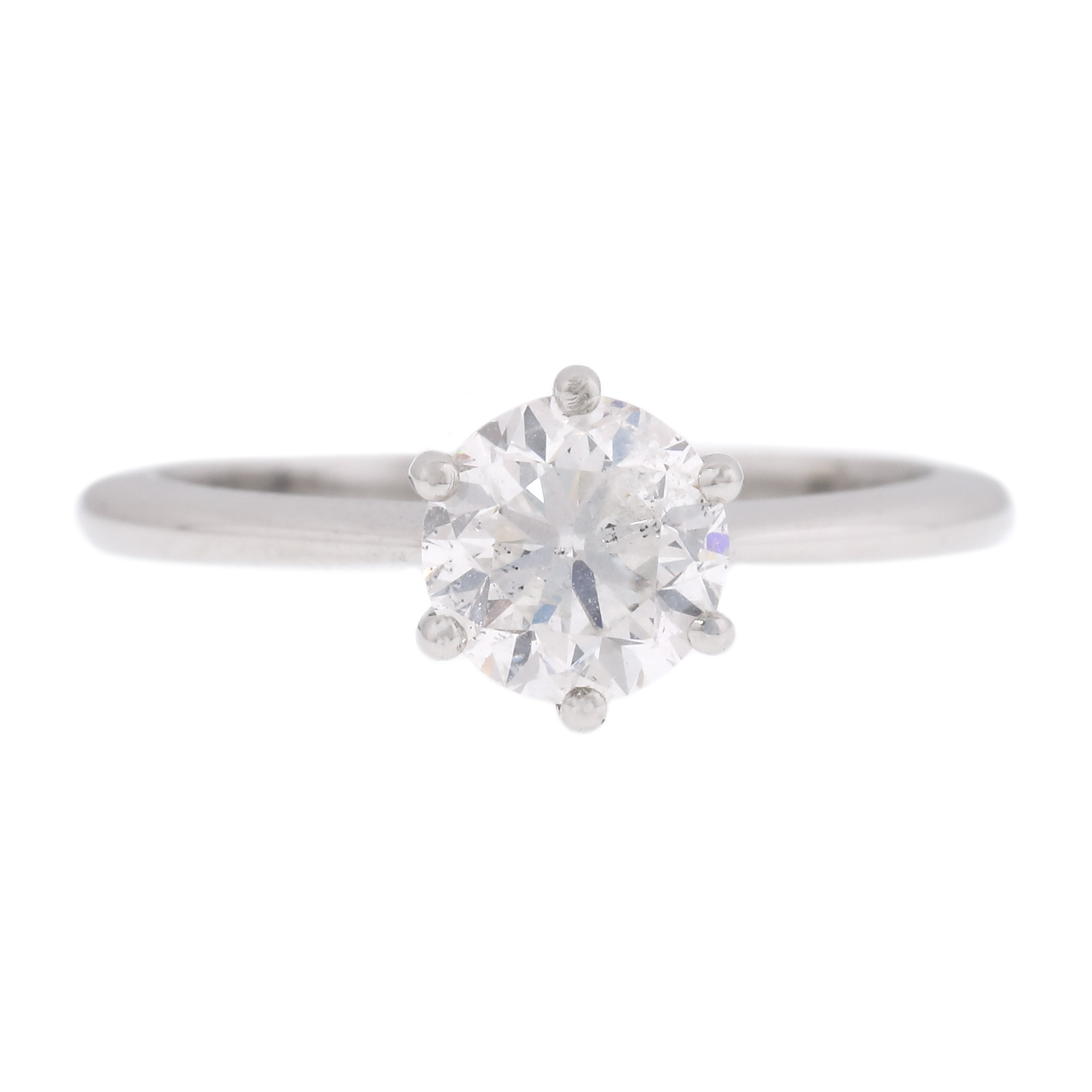 Inel din platină, decorat cu diamant solitaire, însoțit de certificat gemologic IGI