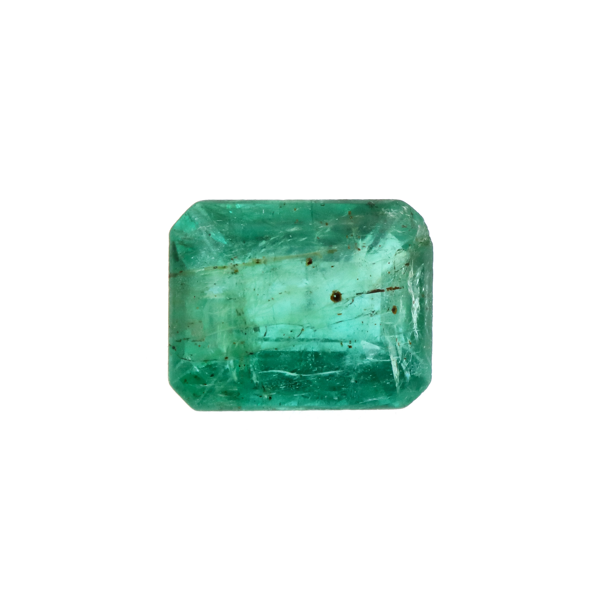 Smarald emerald cut de culoare verde, origine Zambia, 1,10 ct.