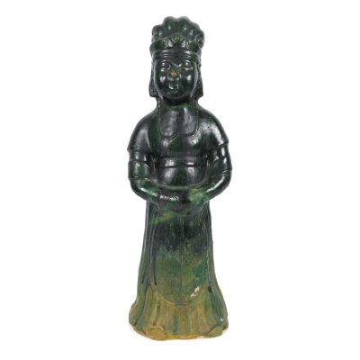 Glazed ceramic statue representing a scholar, China