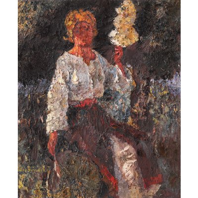 Peasant Girl With a Spindle