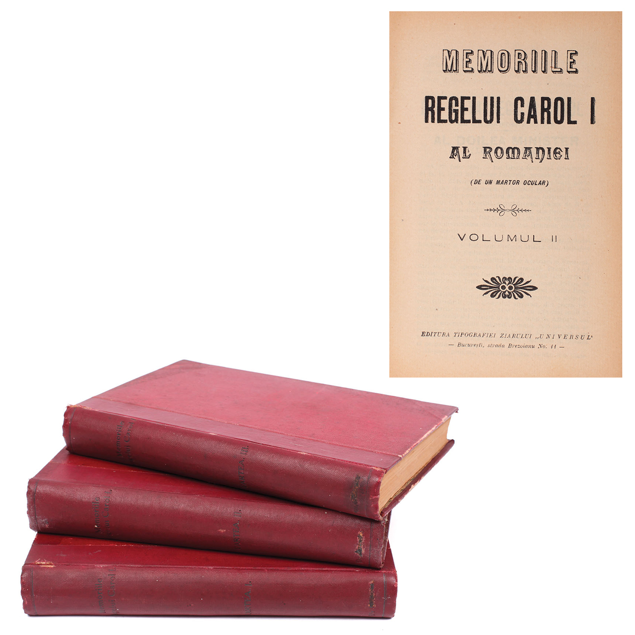 "Memoriile Regelui Carol I al României" (de un martor ocular), volumele I-XVII, Bucureşti, 1912, provine din biblioteca scriitorului Zaharia Stancu