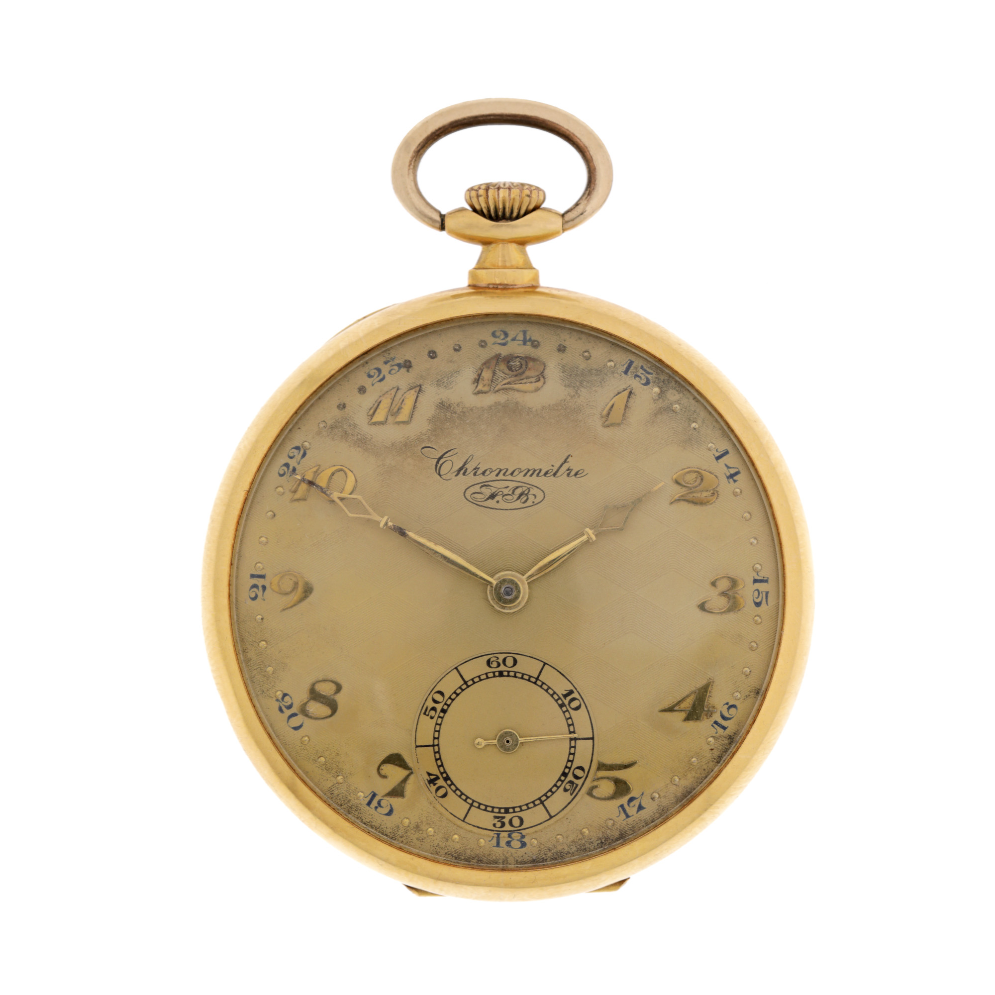 Ceas Chronometre, din aur, de buzunar, bărbătesc