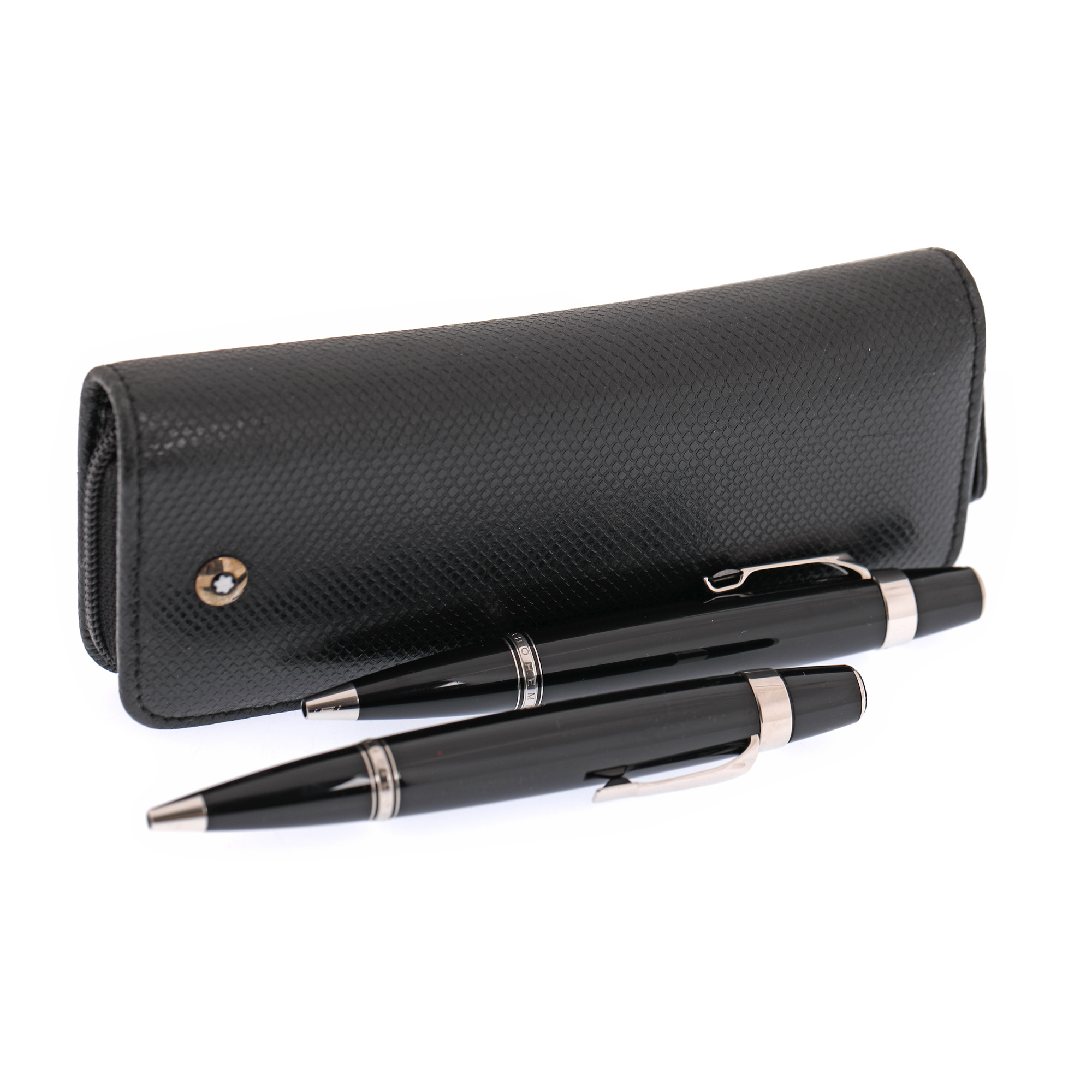 Set format din două pixuri MontBlanc, însoțit de borseta originală