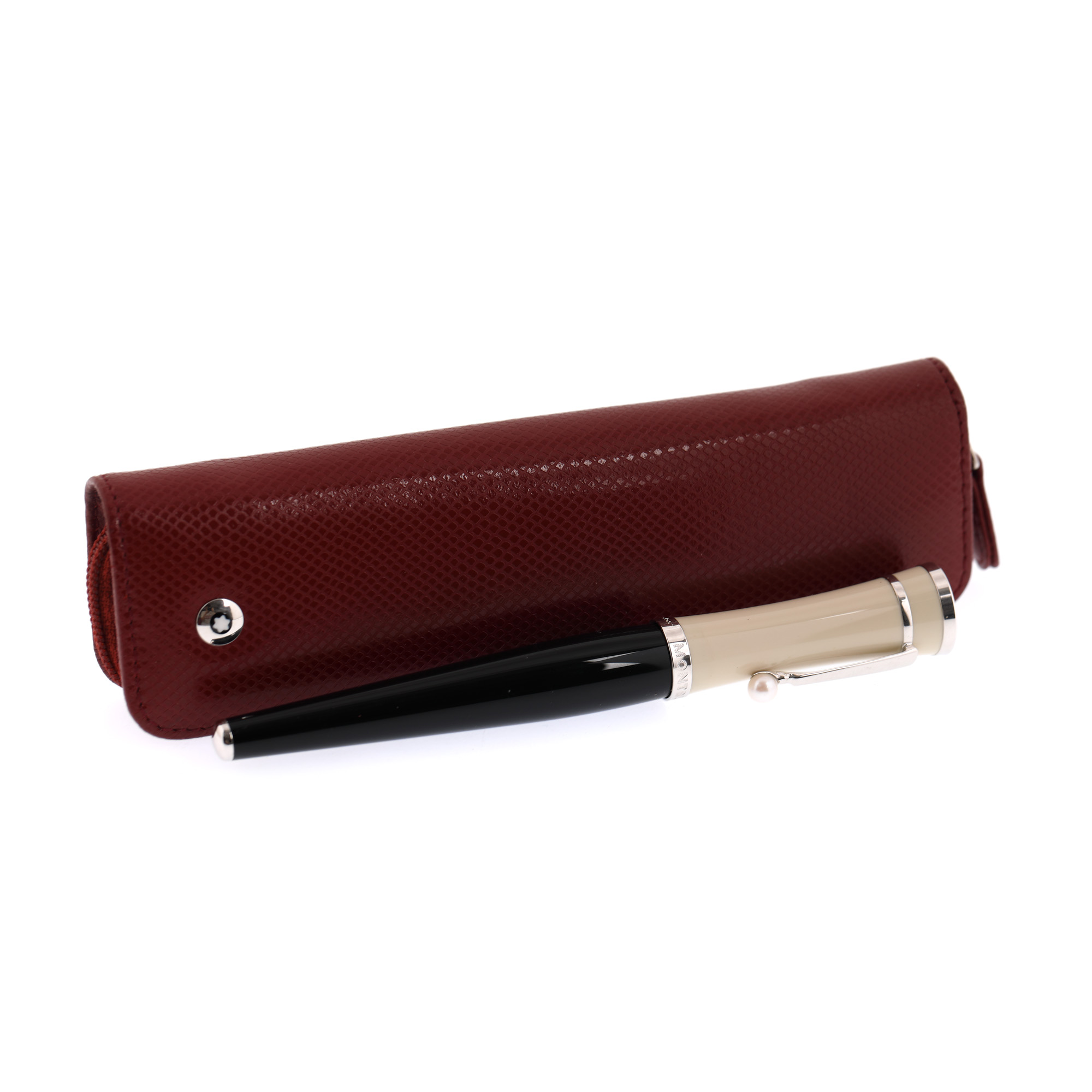 MontBlanc fountain pen, decorated with pearl, in original case