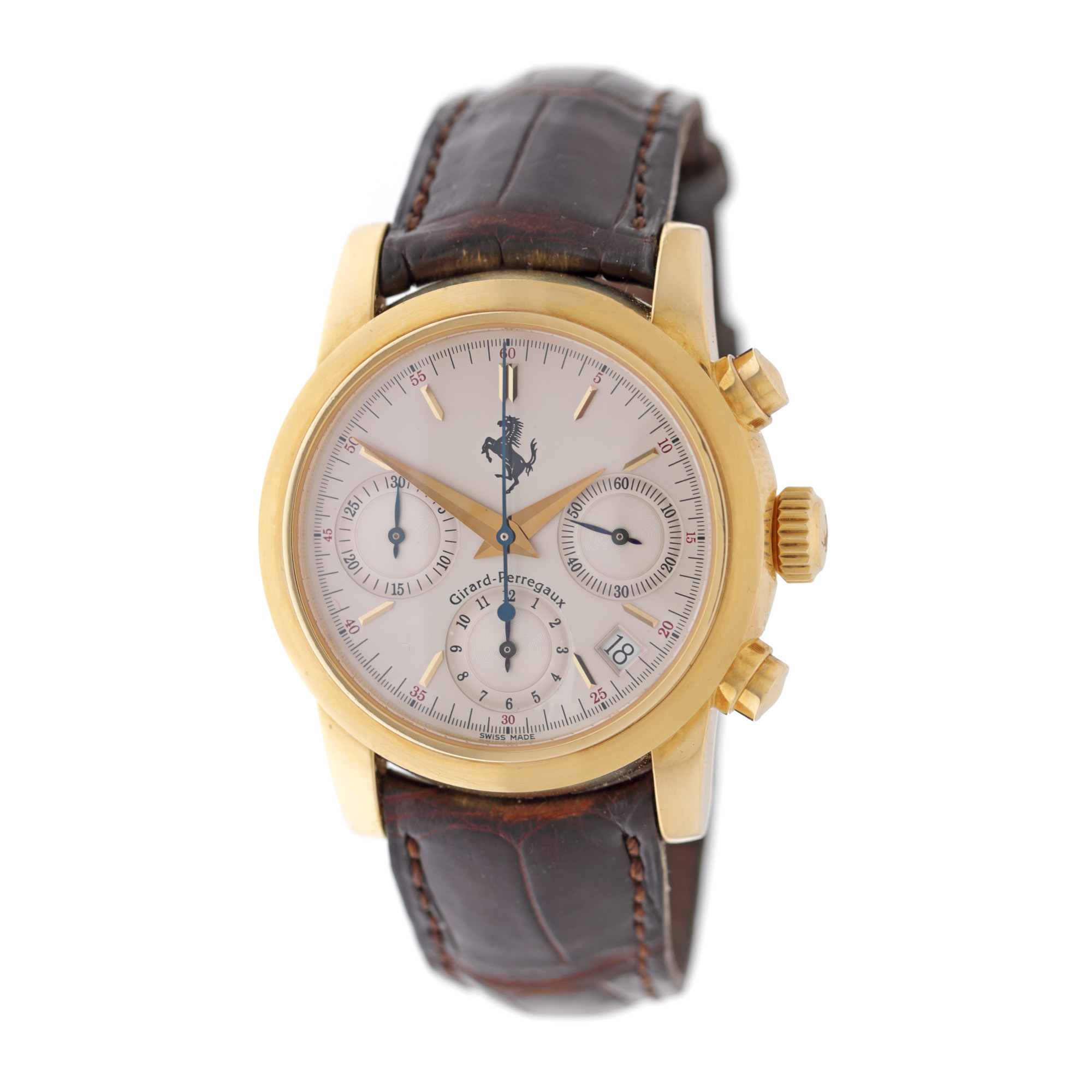 Ceas Girard Perregaux Ferrari Chronograph, din aur, de mână, bărbătesc