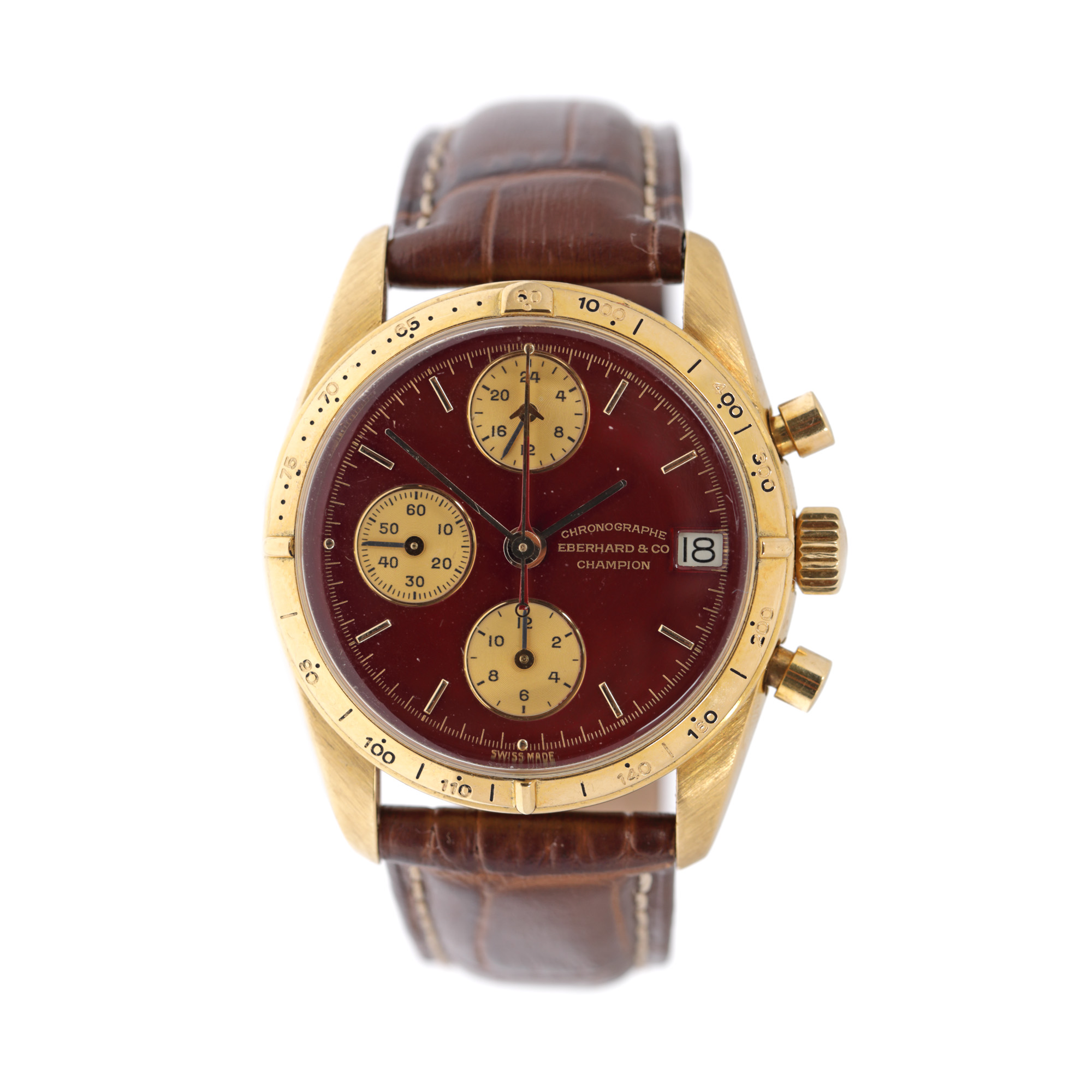 Men’s Eberhard Champion Chronograph gold watch