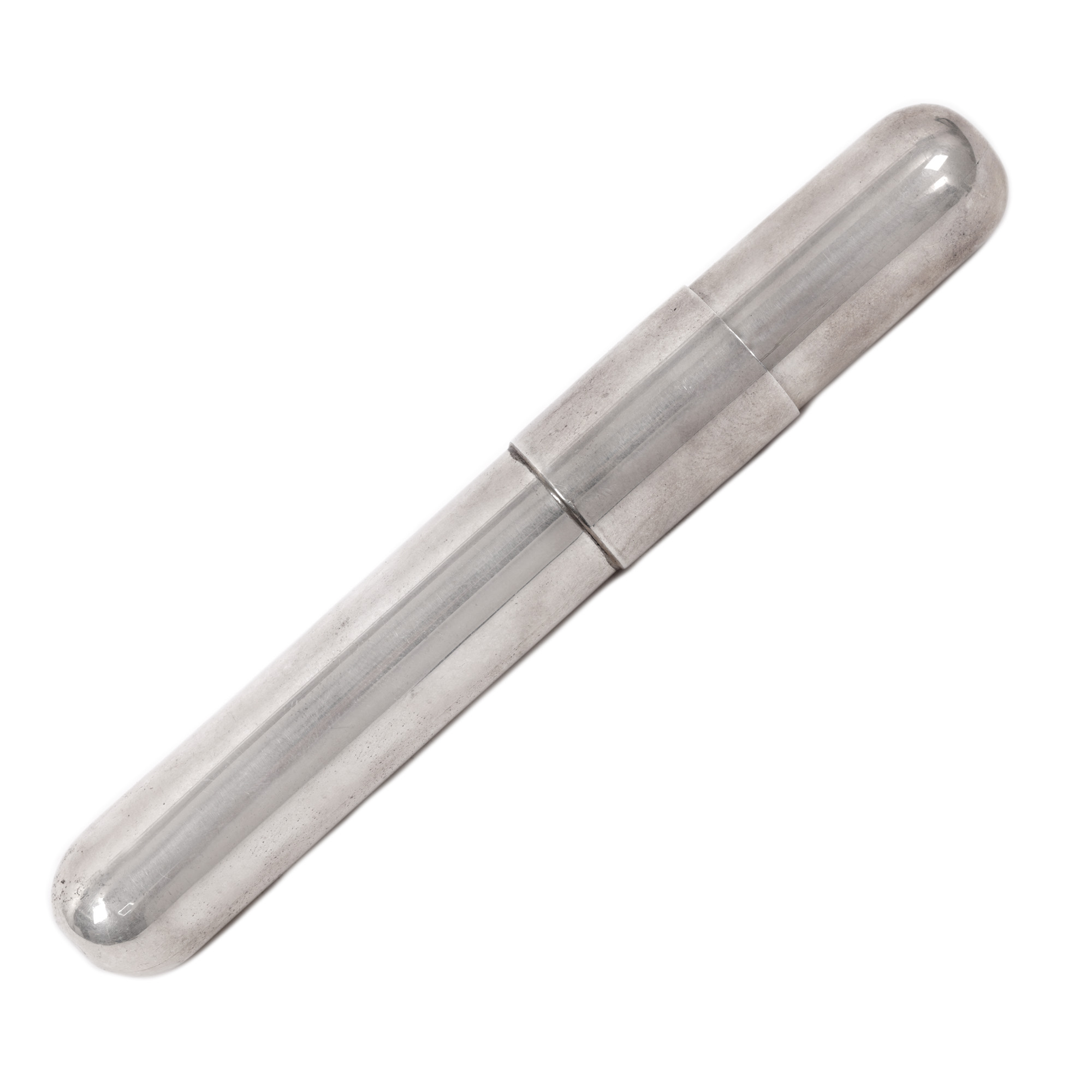 Silver cigar case, mid-20th century