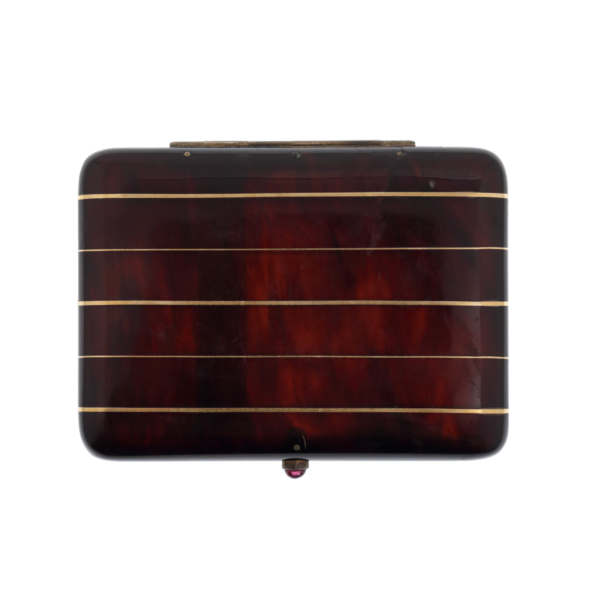 Art Deco turtle shell tobacco box, 1920s