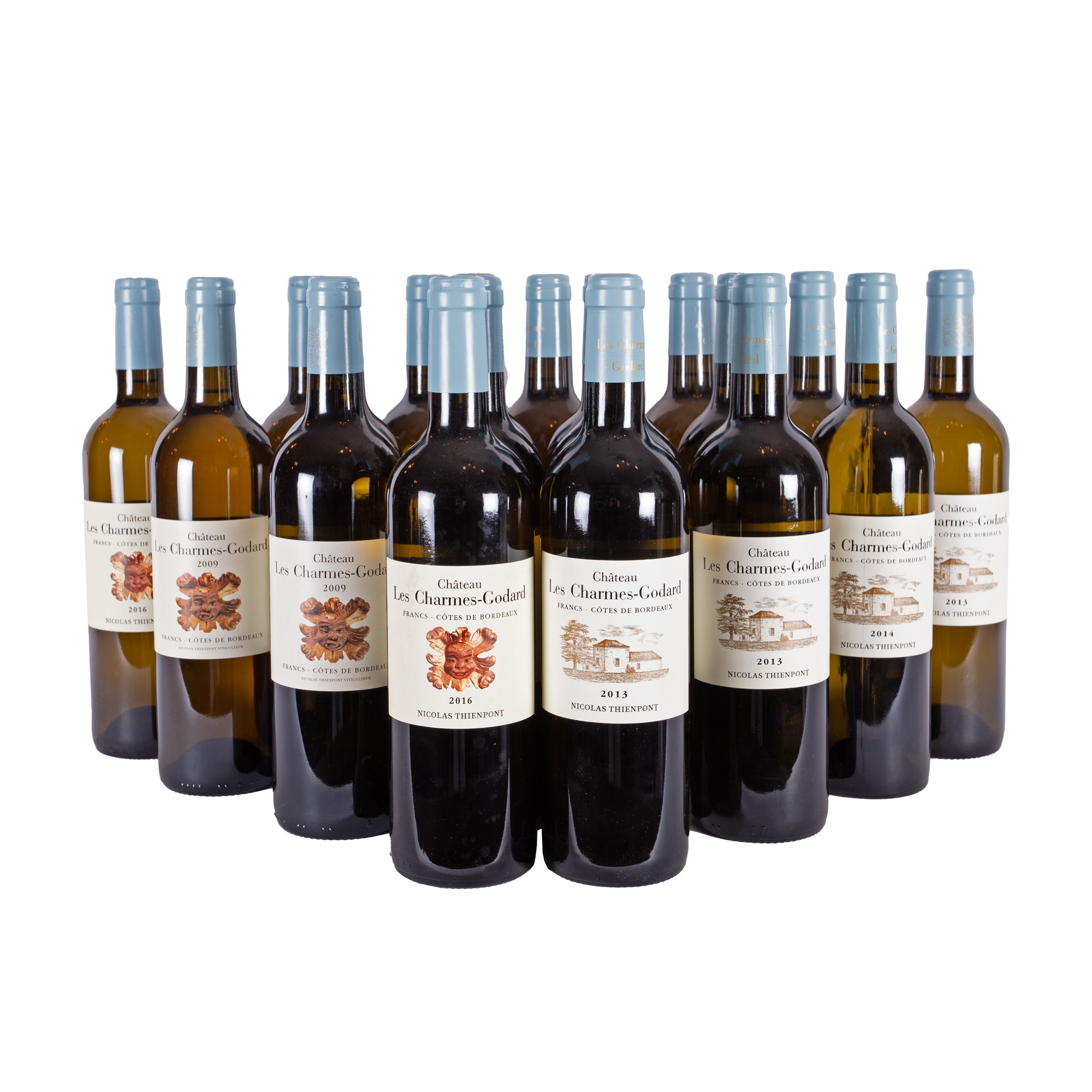 Château Les Charmes-Godard Blanc, Côtes de Bordeaux, 2009/2013/2014/2016, 19st x 0.75l
