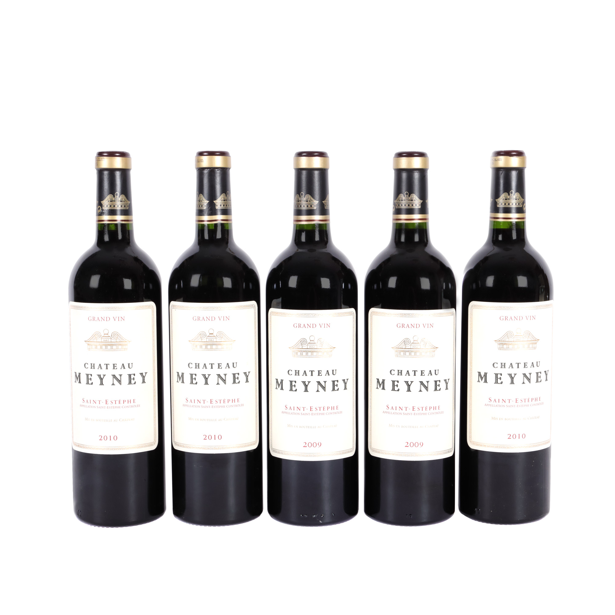 Château Meyney, Saint-Estèphe, 2009/2010, 5b x 0.75l