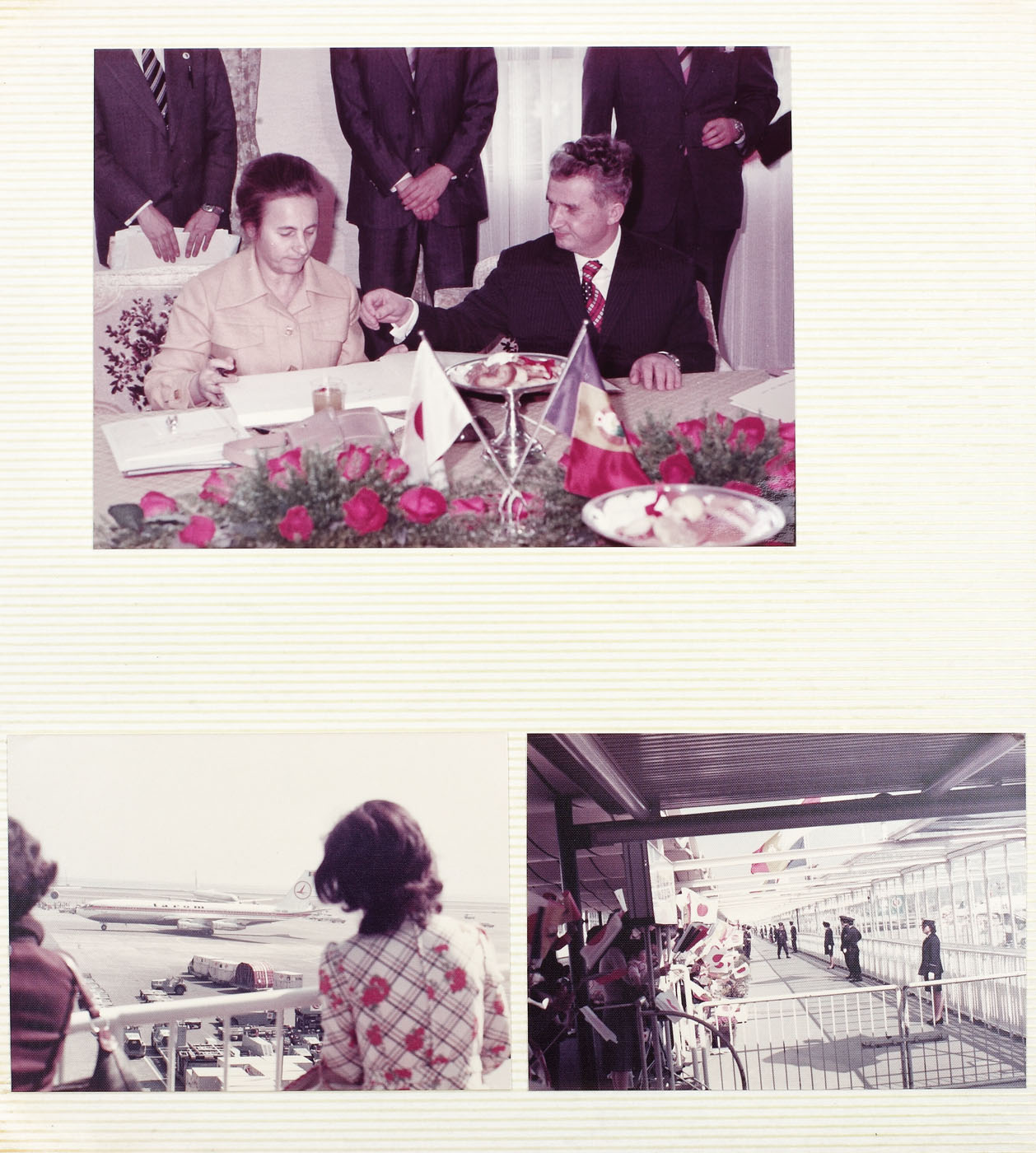 Album cu fotografii ale vizitei lui Nicolae Ceaușescu în Japonia, unde se întâlnește cu Împăratul Hirohito, aprilie 1975