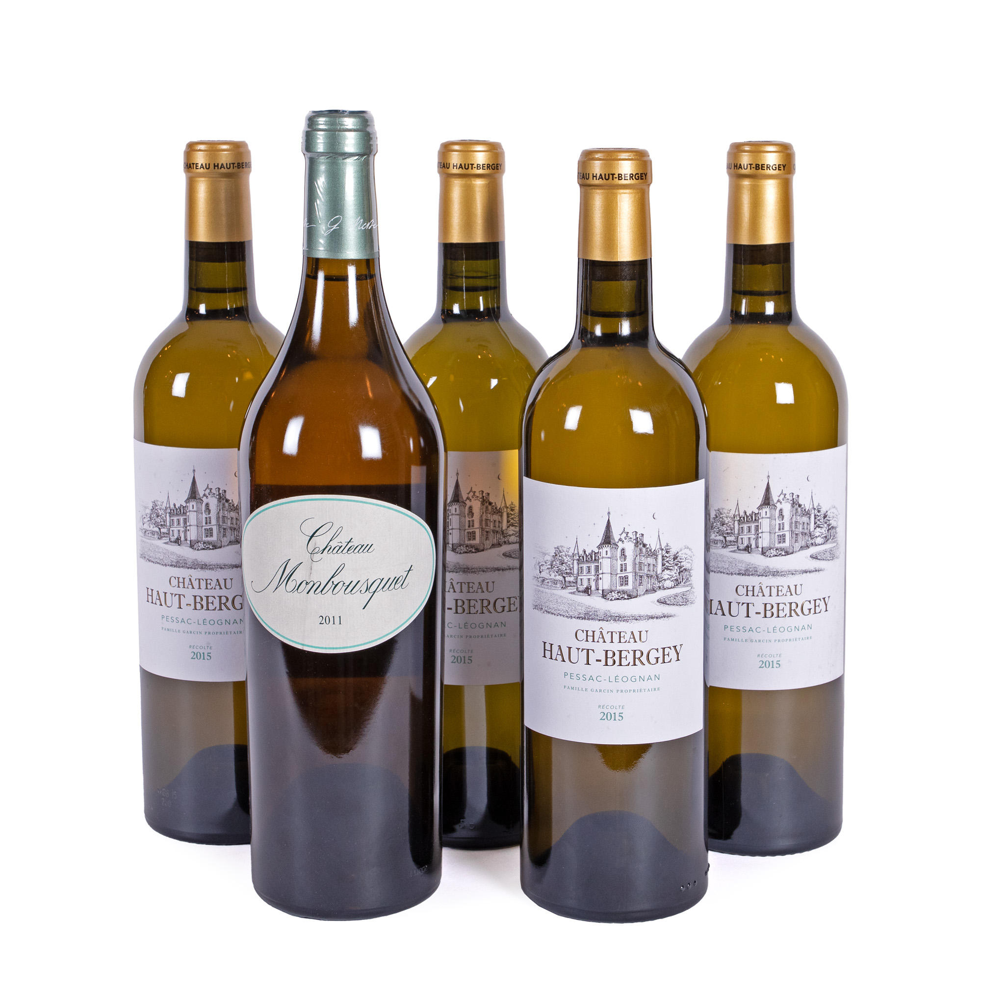 Château Monbousquet Bordeaux Blanc, and Château Haut-Bergey Pessac-Léognan Blanc, 2011/2015, 5b x 0.75l