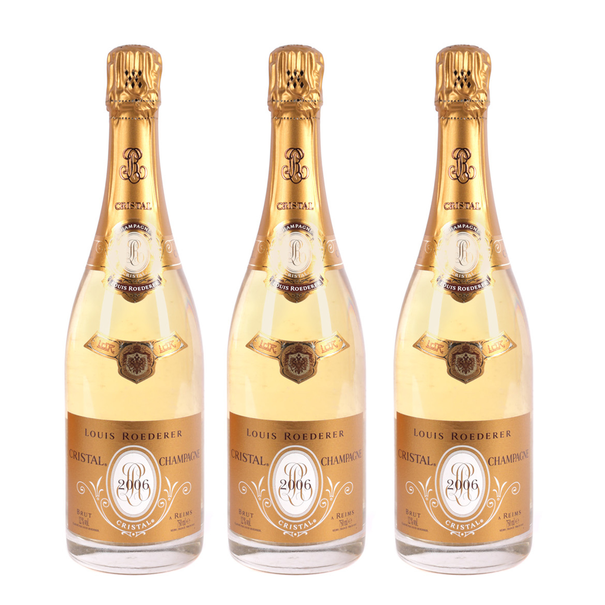 Champagne Louis Roederer, Cristal Brut, 2006, 3st x 0.75l 