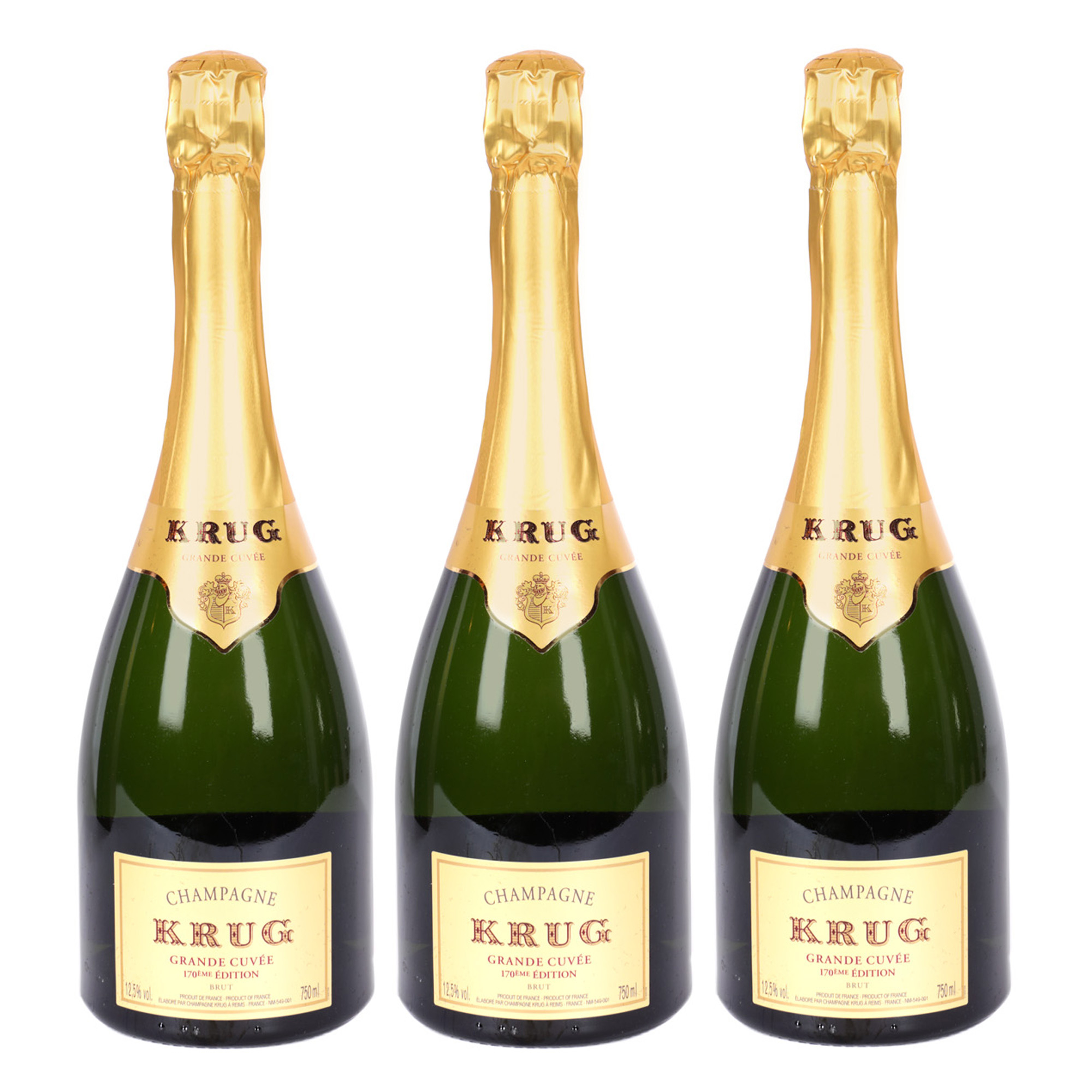 Champagne Krug Grande Cuvée, 170ème Édition, 3st x 0.75l