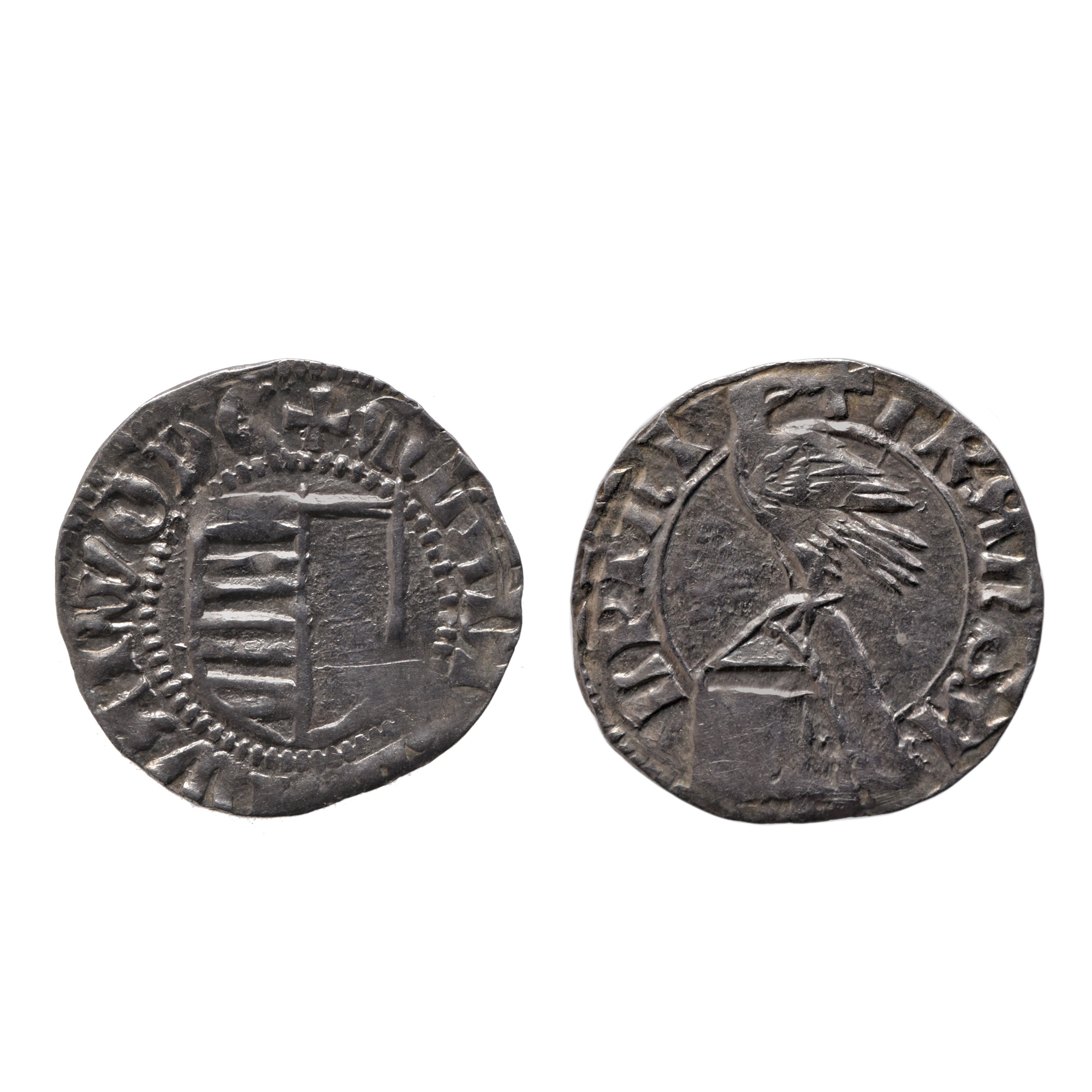 Ducat coin, Vladislav I, III type, Wallachia, 1364-1377, silver