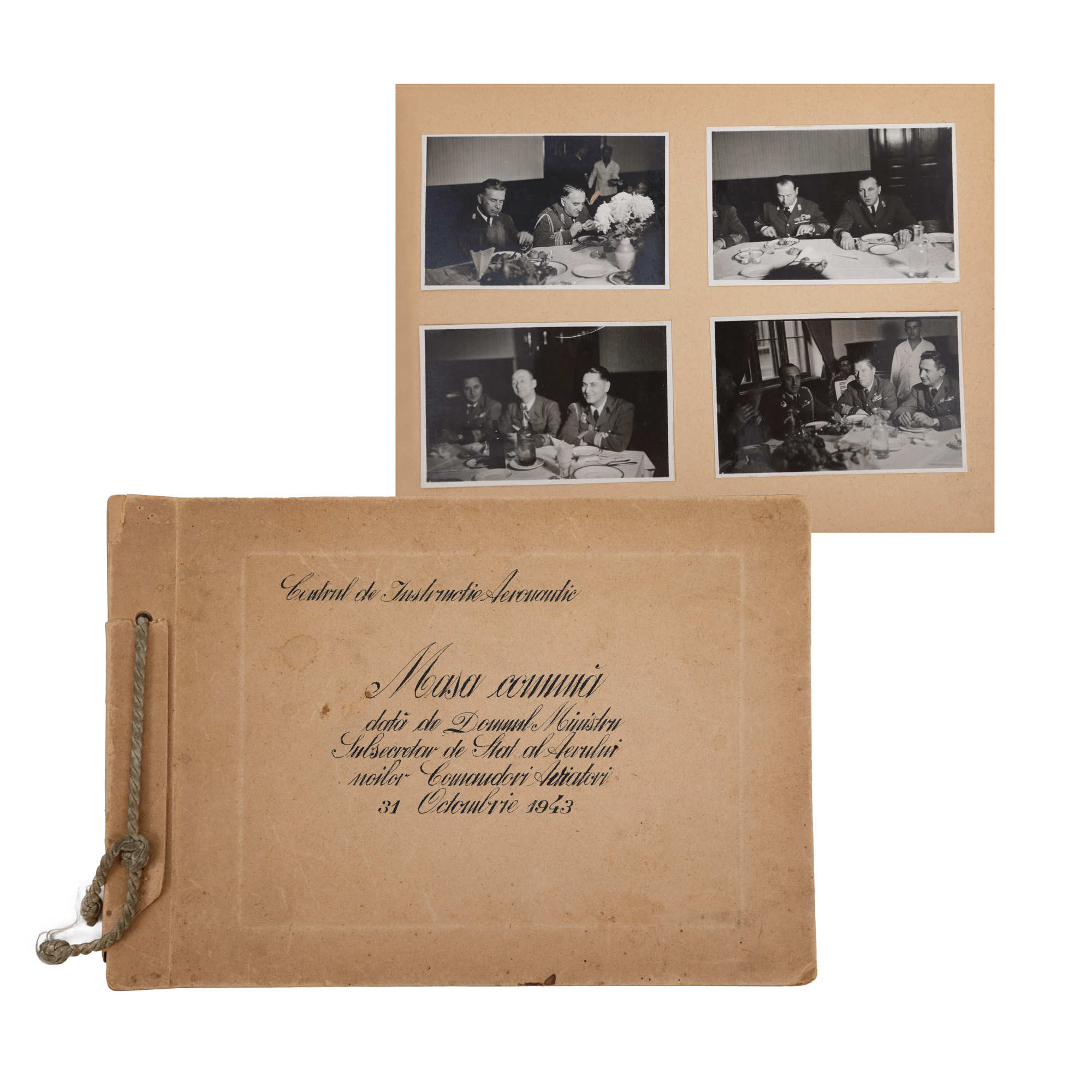 Album de fotografii, Masa Comună Dată de Domnul Ministru Inspector de Stat al Aerului Noilor Comandori Aviatori, 31 Octombrie 1943