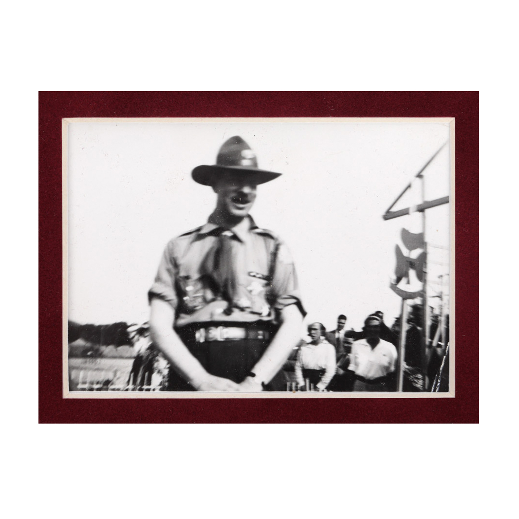 Photograph depicting King Carol II, during the Girl Scout Jamboree in Breaza, 1935