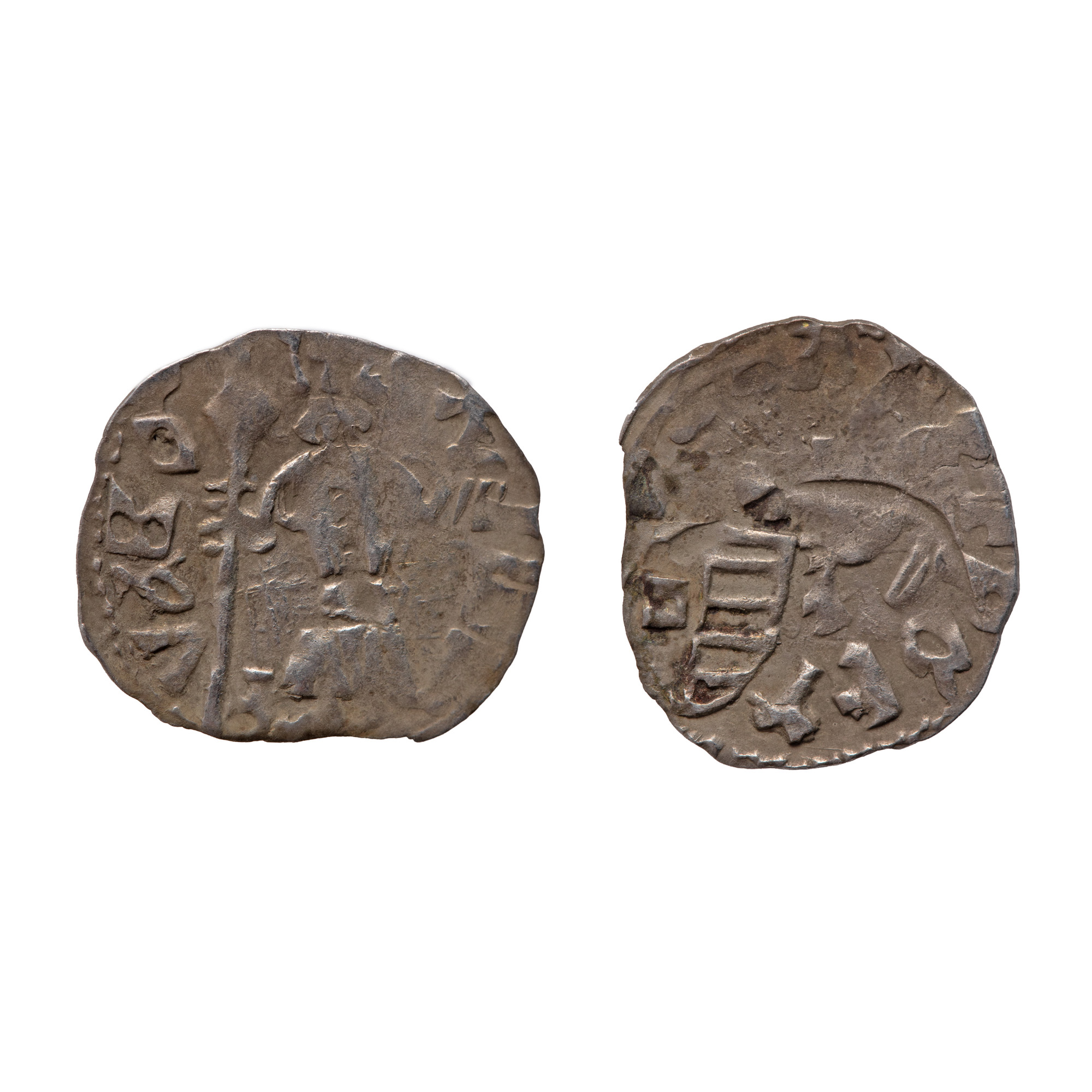 Monedă Ducat, Mircea cel Bătrân, tip IIc, Țara Românească, 1386-1418, argint