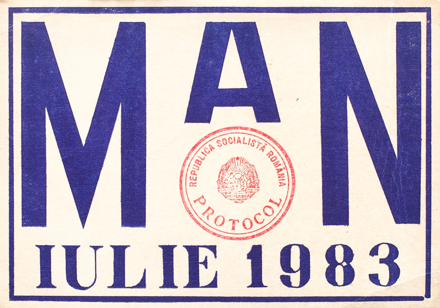 Lot format din două permise auto "de protocol", emise pentru Ministerul Apărării Naţionale, 1983-1984