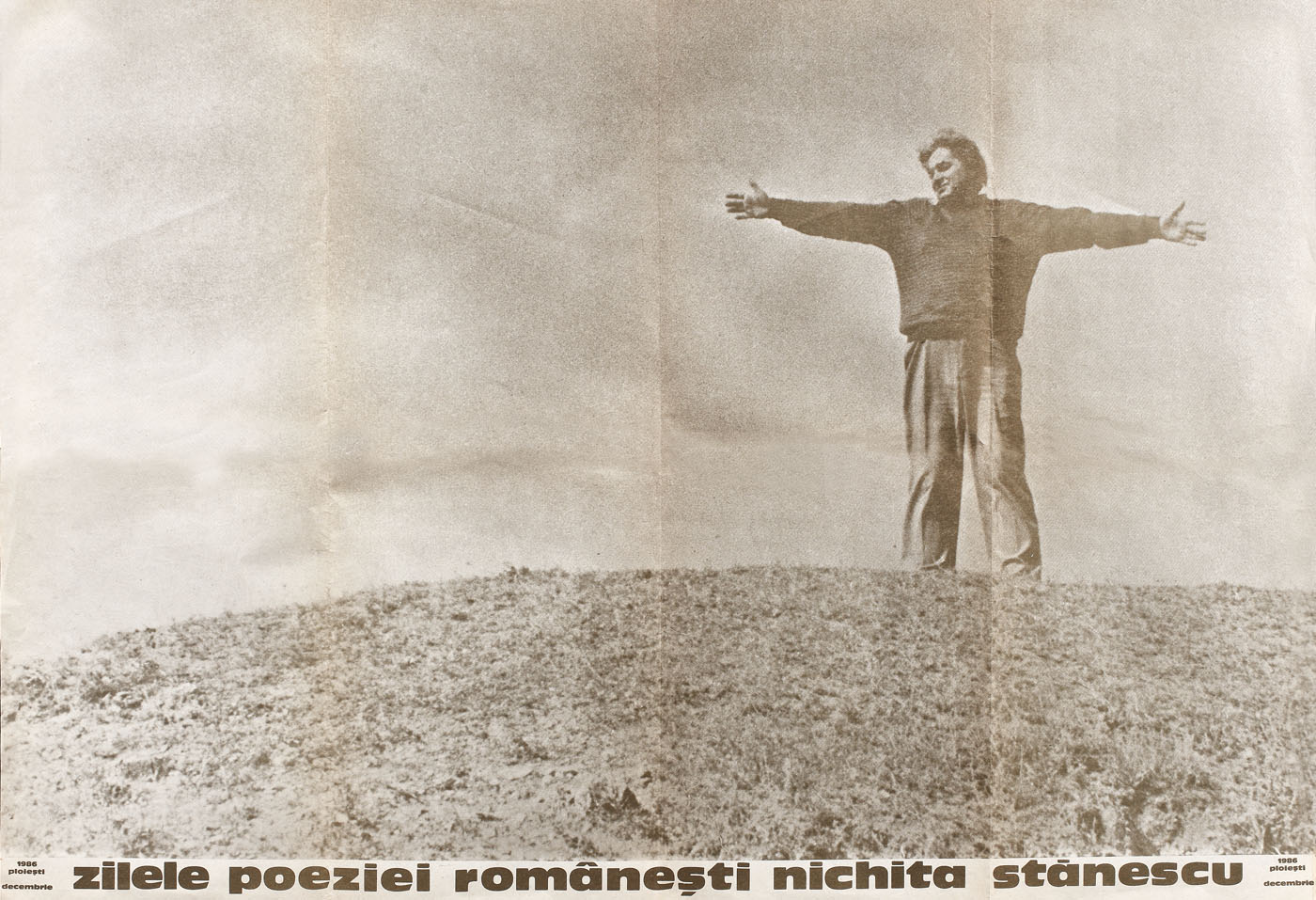 Poster "Nichita Stănescu Romanian Poetry Days", Ploieşti, December 1986