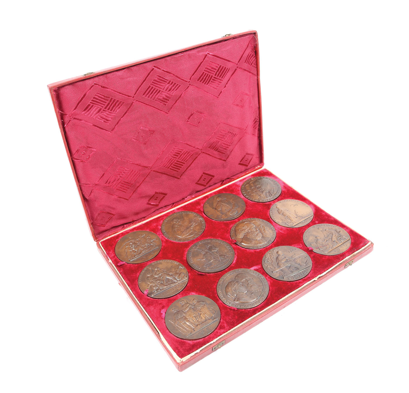 Cutie cu 12 medalii din bronz "Aniversarea a 100 ani de la naşterea lui Vladimir Lenin", 1970