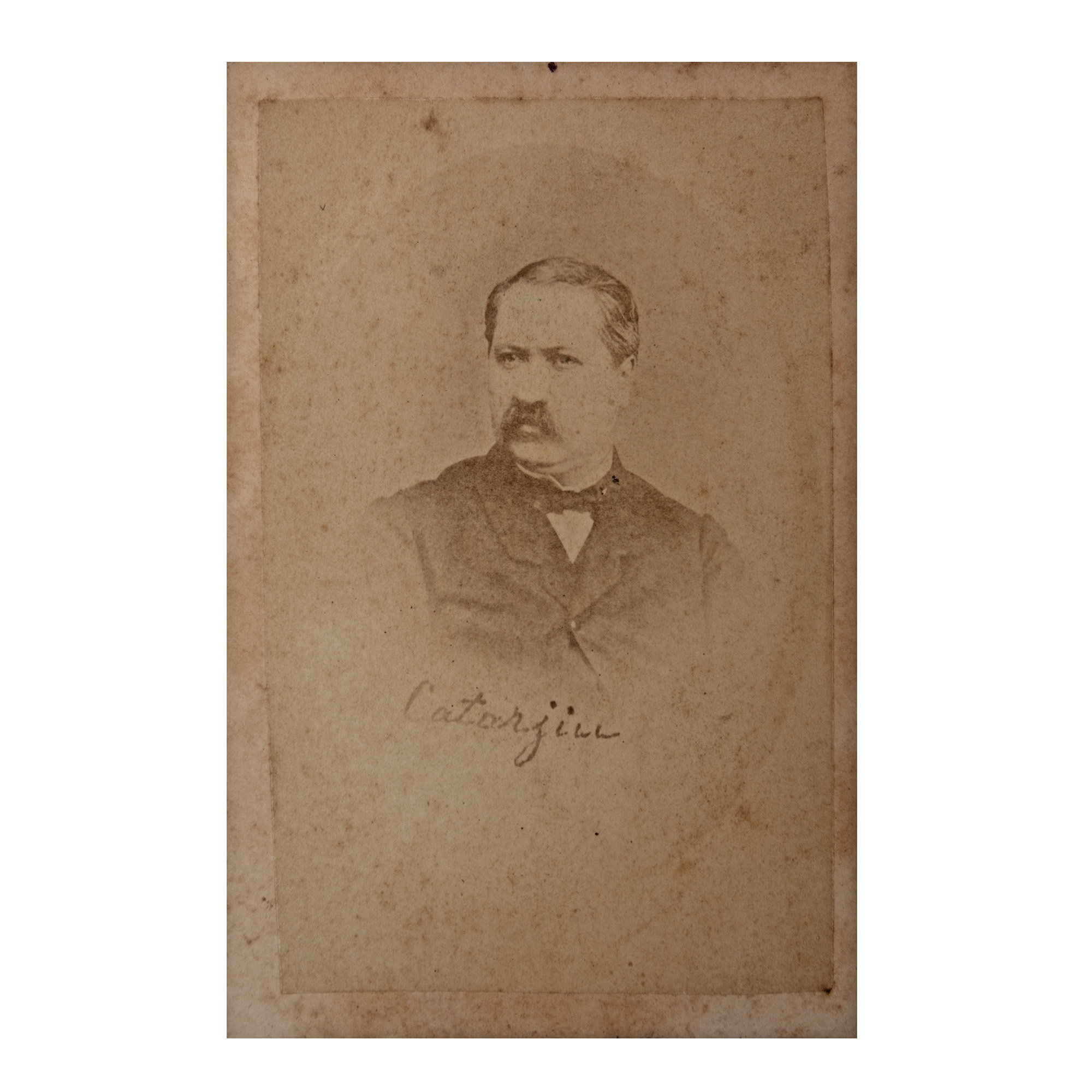 Fotografie ilustrându-l pe omul politic conservator Lascăr Catargiu, atelier fotografic Hermann Leon, cca. 1900