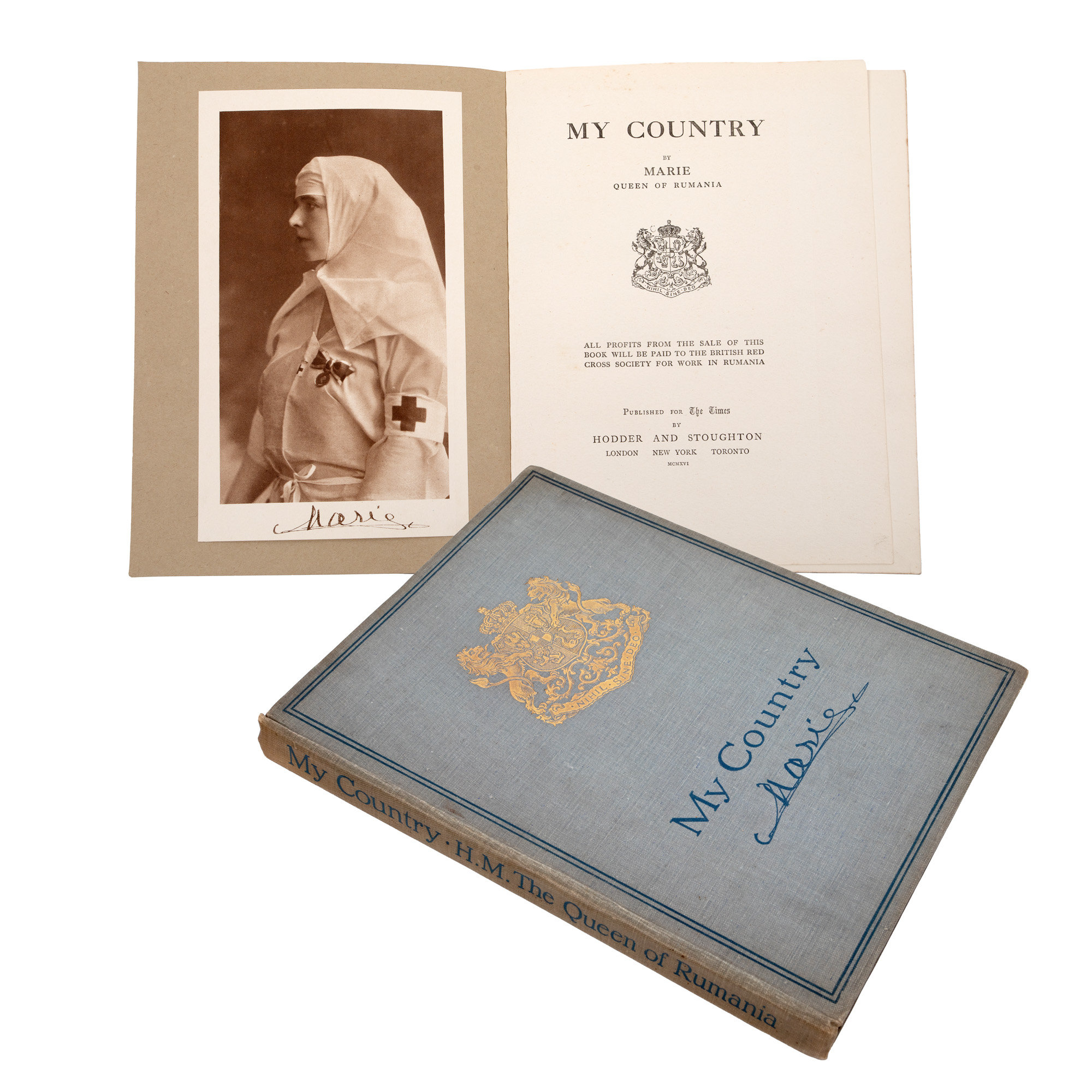 ‘Țara Mea’ (My Country), by Queen Marie, princeps edition, London, 1916