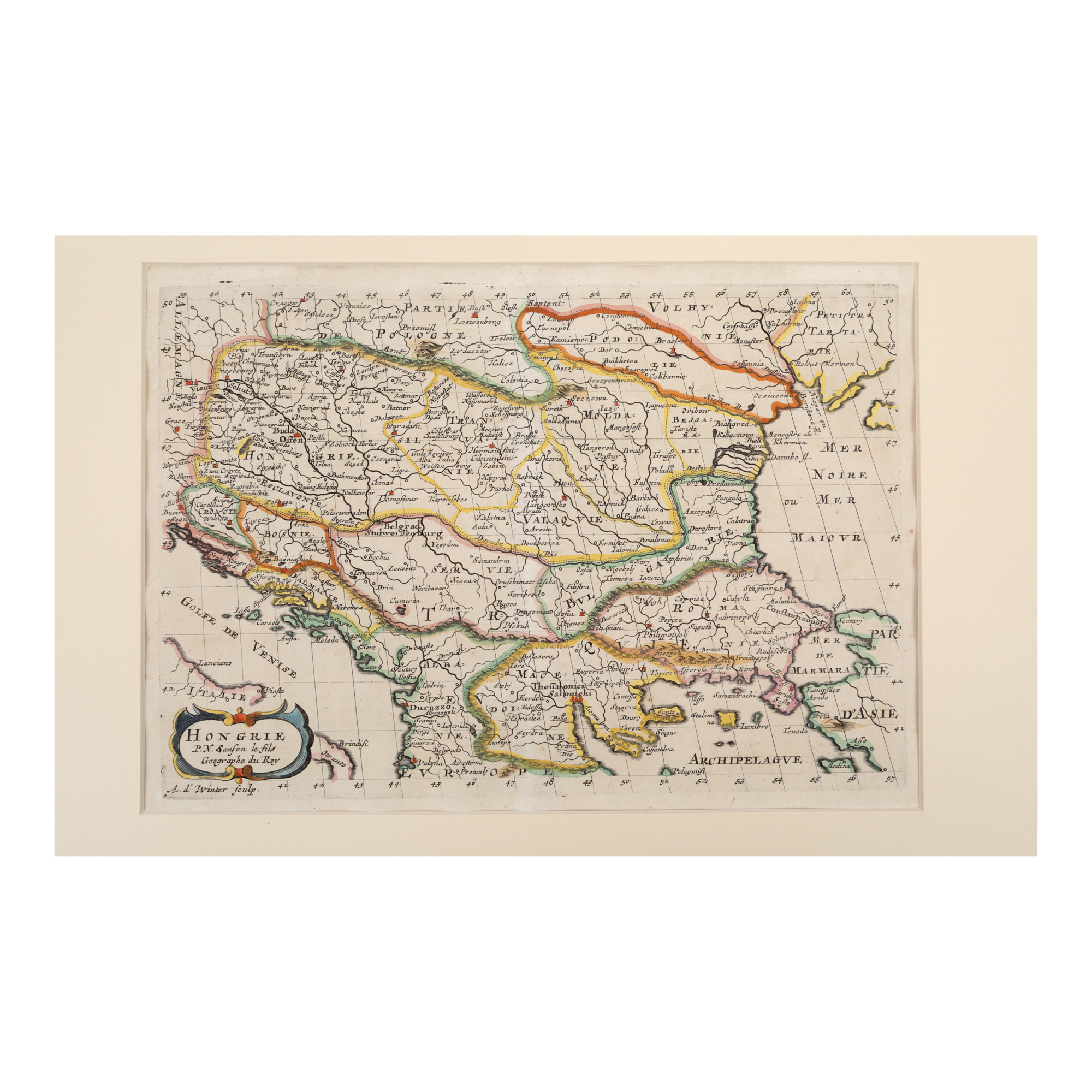 Map of Hungary, by Nicolas Sanson and his sons, Paris, 1647