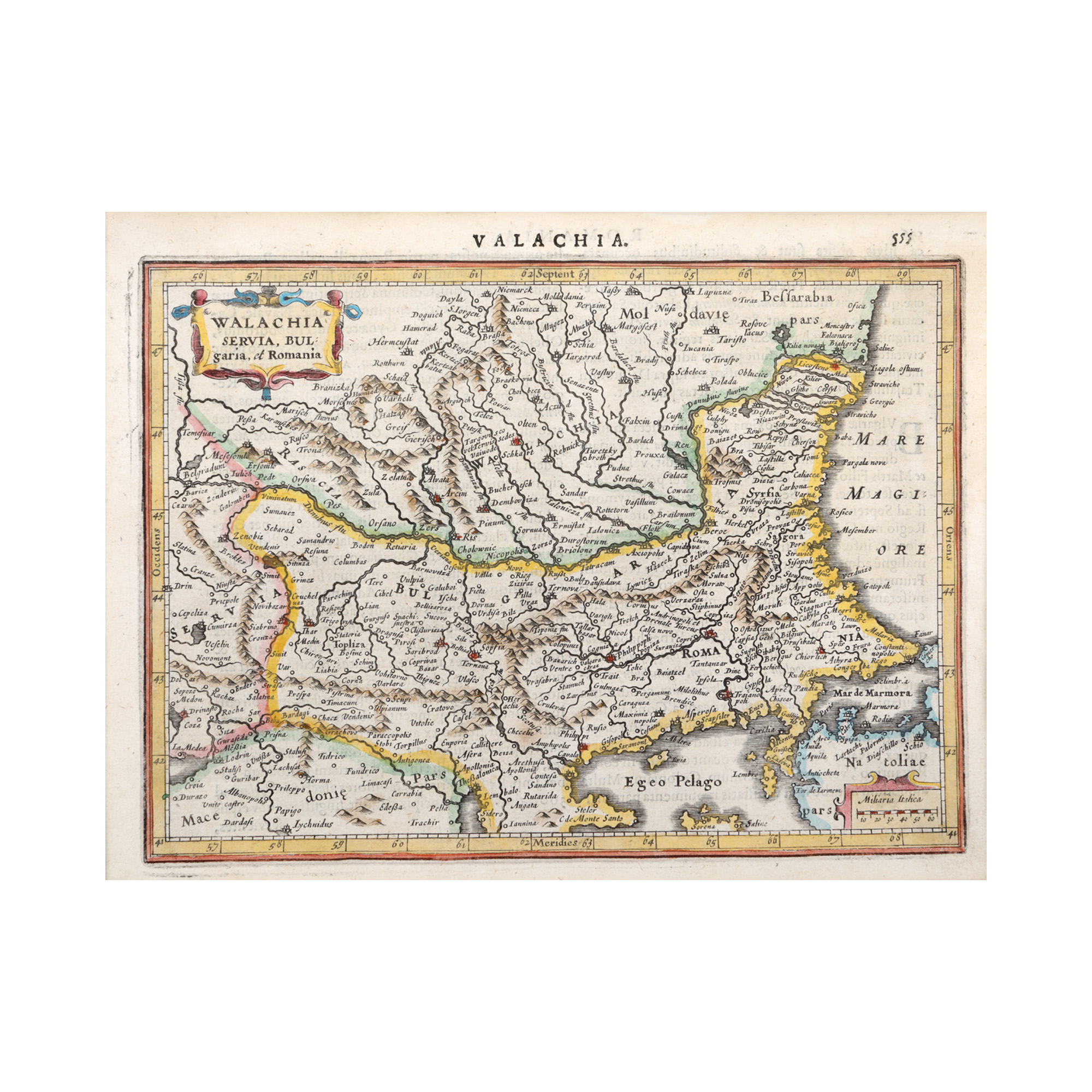 ‘Wallachia, Serbia, Bulgaria, Romania’, by Jan Janssonius, Amsterdam, 1628