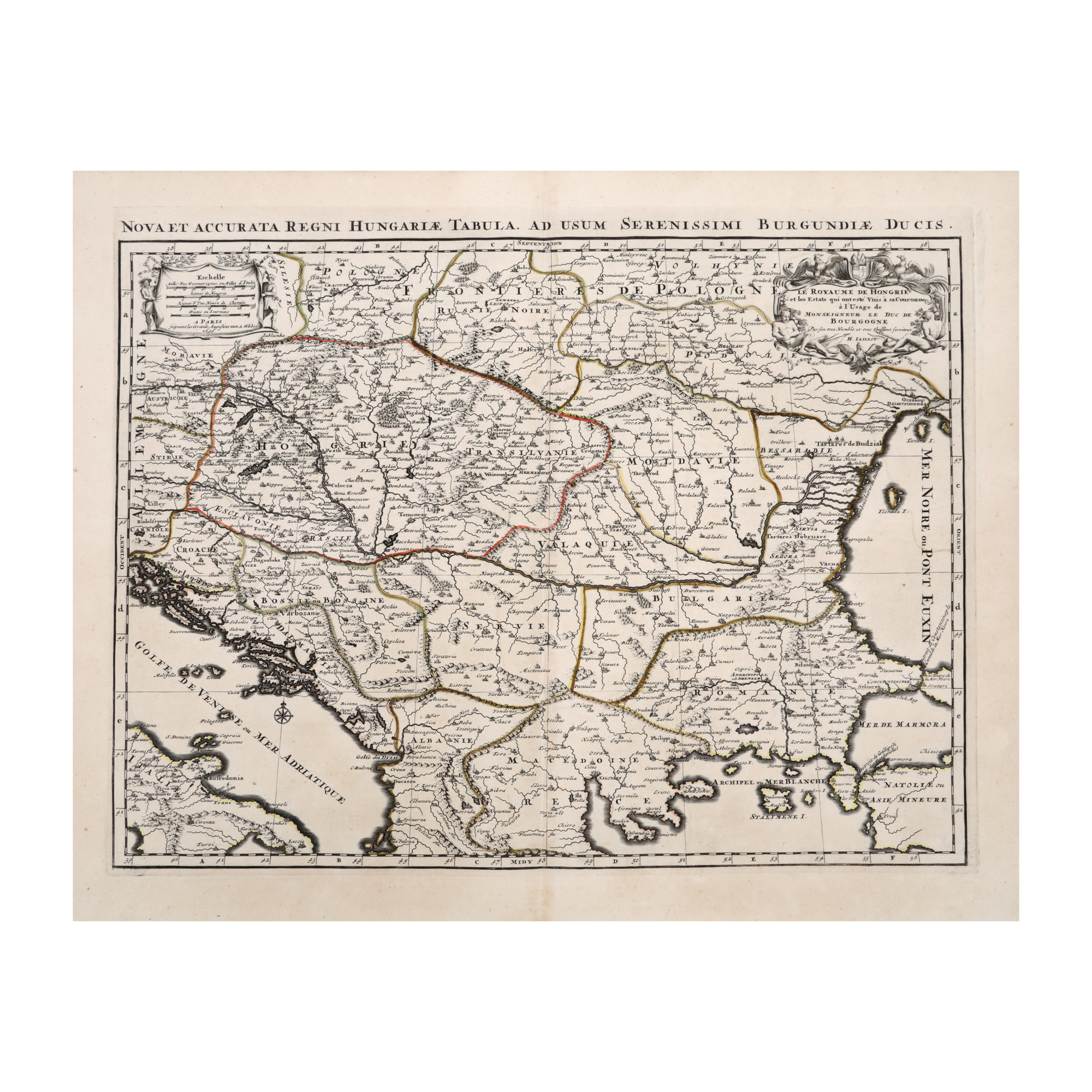  ‘Regatul Ungariei’ (The Kingdom of Hungary), by Alexis Hubert Jaillot, Paris, 1696
