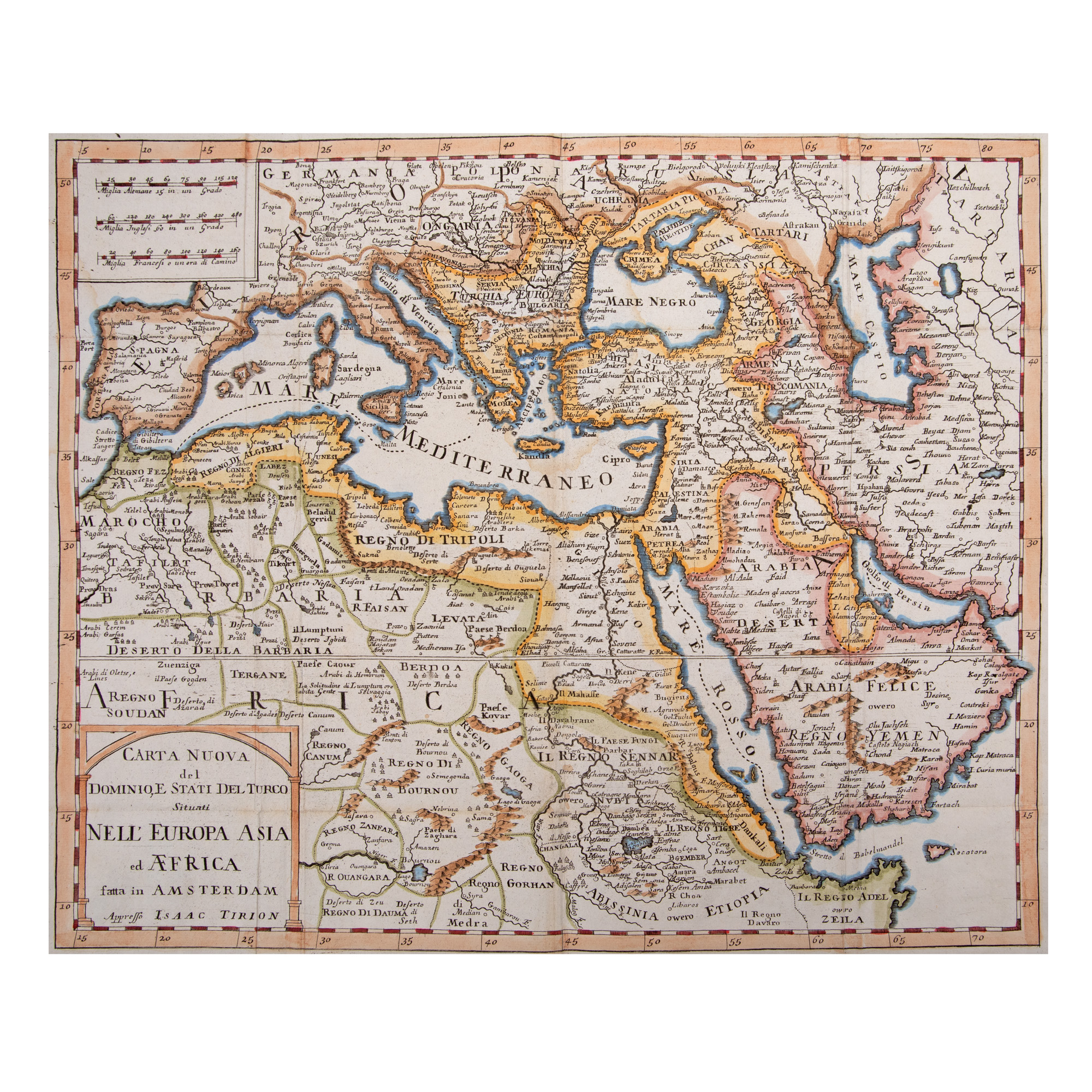 ‘Mediterranean Basin, Black Sea and Arabian Peninsula’, by Thomas Salmon, approx. 1721-1750