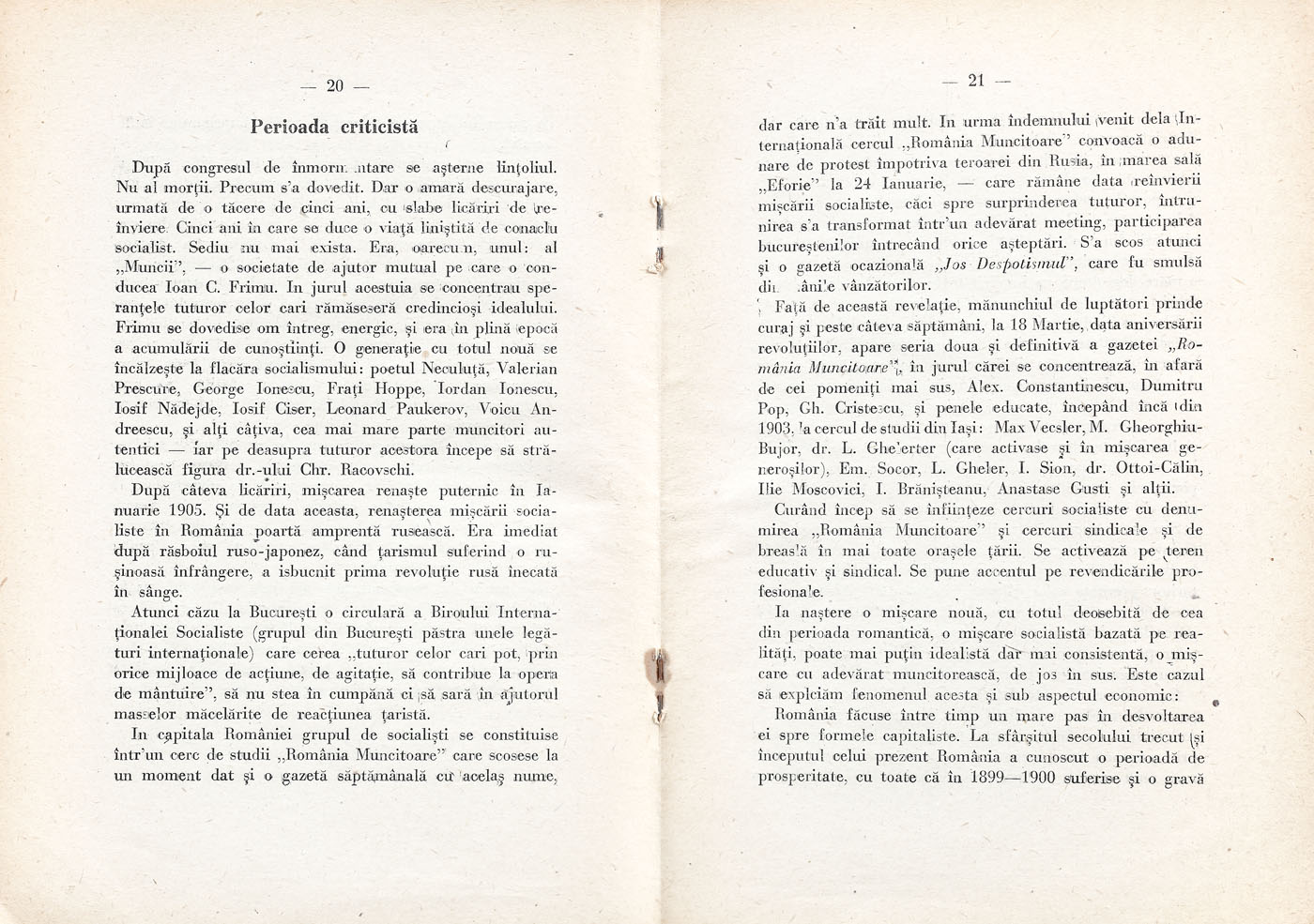 "Scurt istoric al mișcării socialiste din România", alcătuit de Nicolae Deleanu cu ocazia celui de al XVIII-lea Congres al Partidului Social Democrat din România, București, 1947