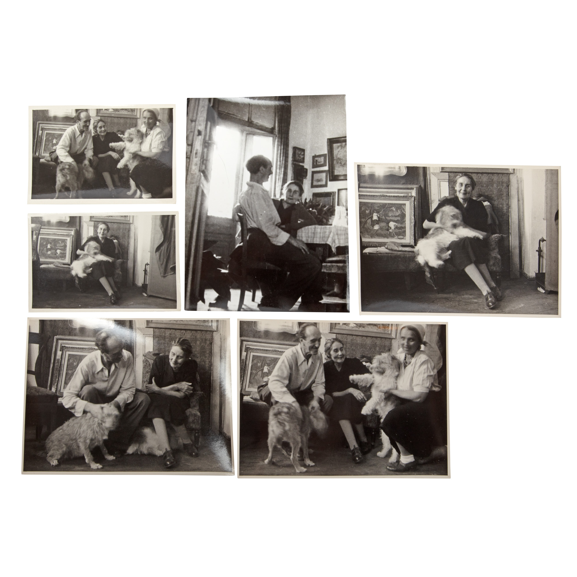 Lot consisting of six photographs showing Rodica Maniu and Samuel Mützner inside their residence, 1930s, from the Rodica Maniu and Samuel Mützner collection