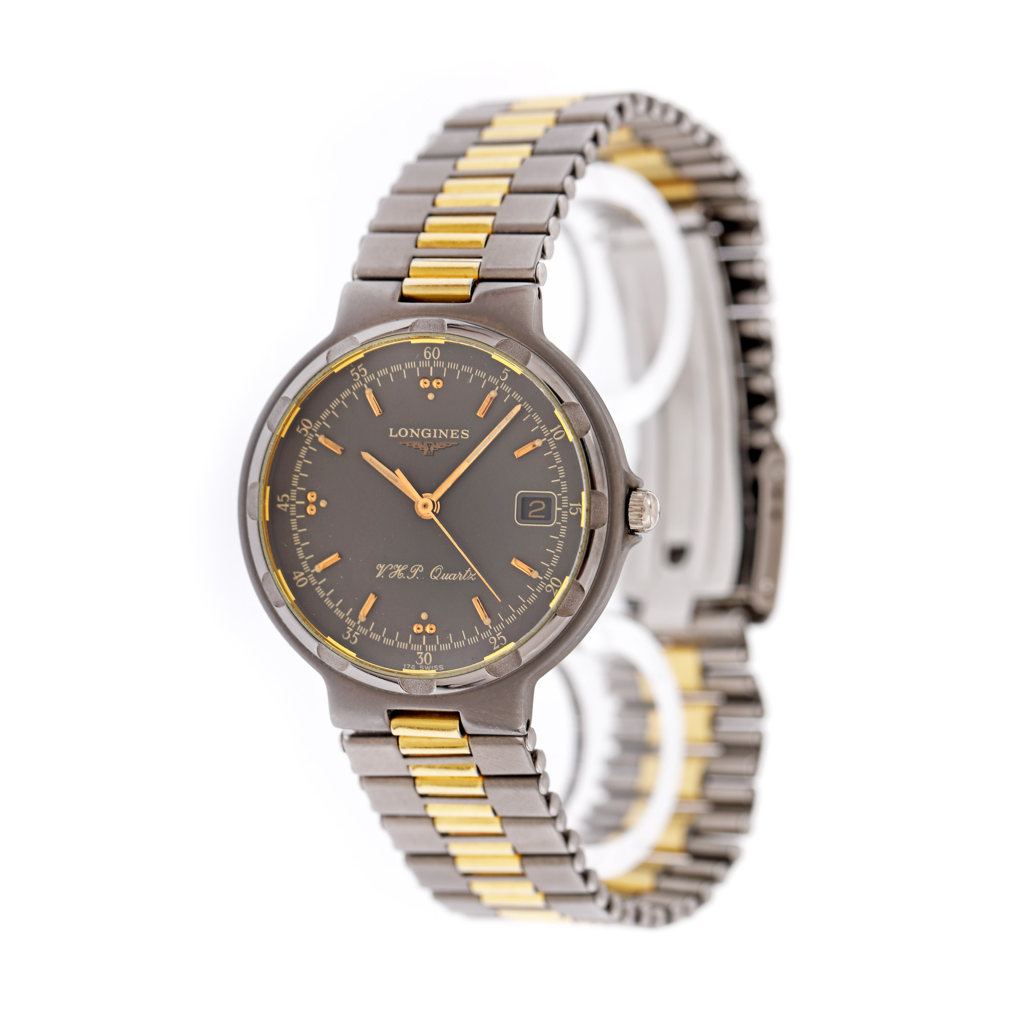 Ceas Longines Conquest, din titan, de mână, de damă