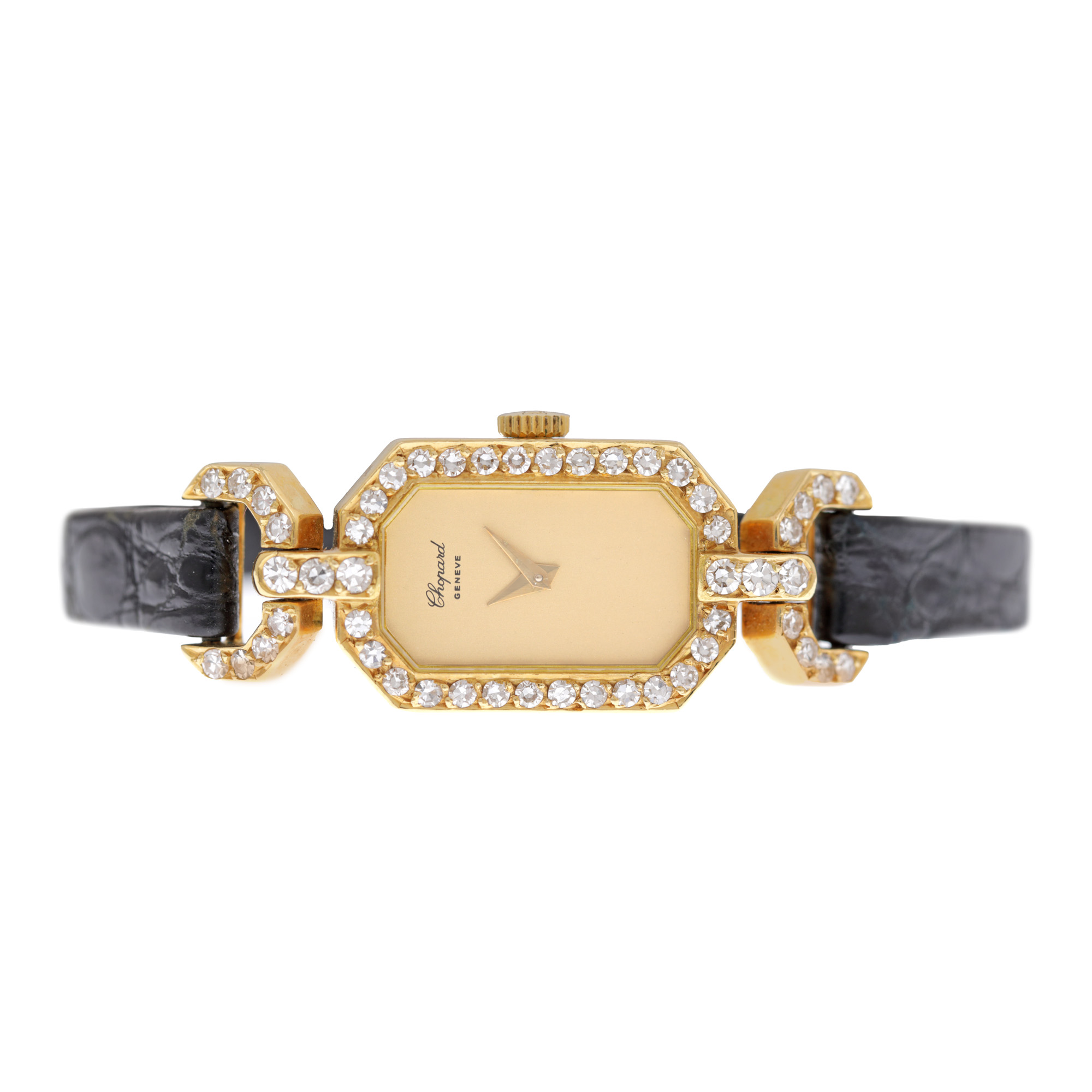 Chopard Brilliant wristwatch, gold, decorated with diamonds, women's