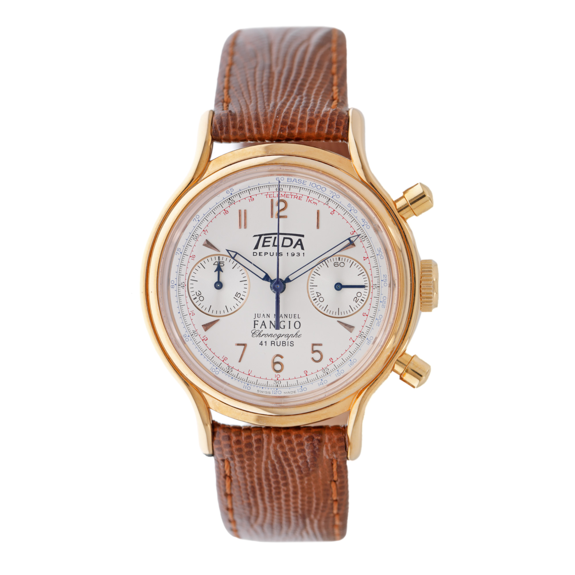 Ceas Telda Juan Manuel Fangio Chronograph, de mână, bărbătesc, însoțit de cutie și card de garanție