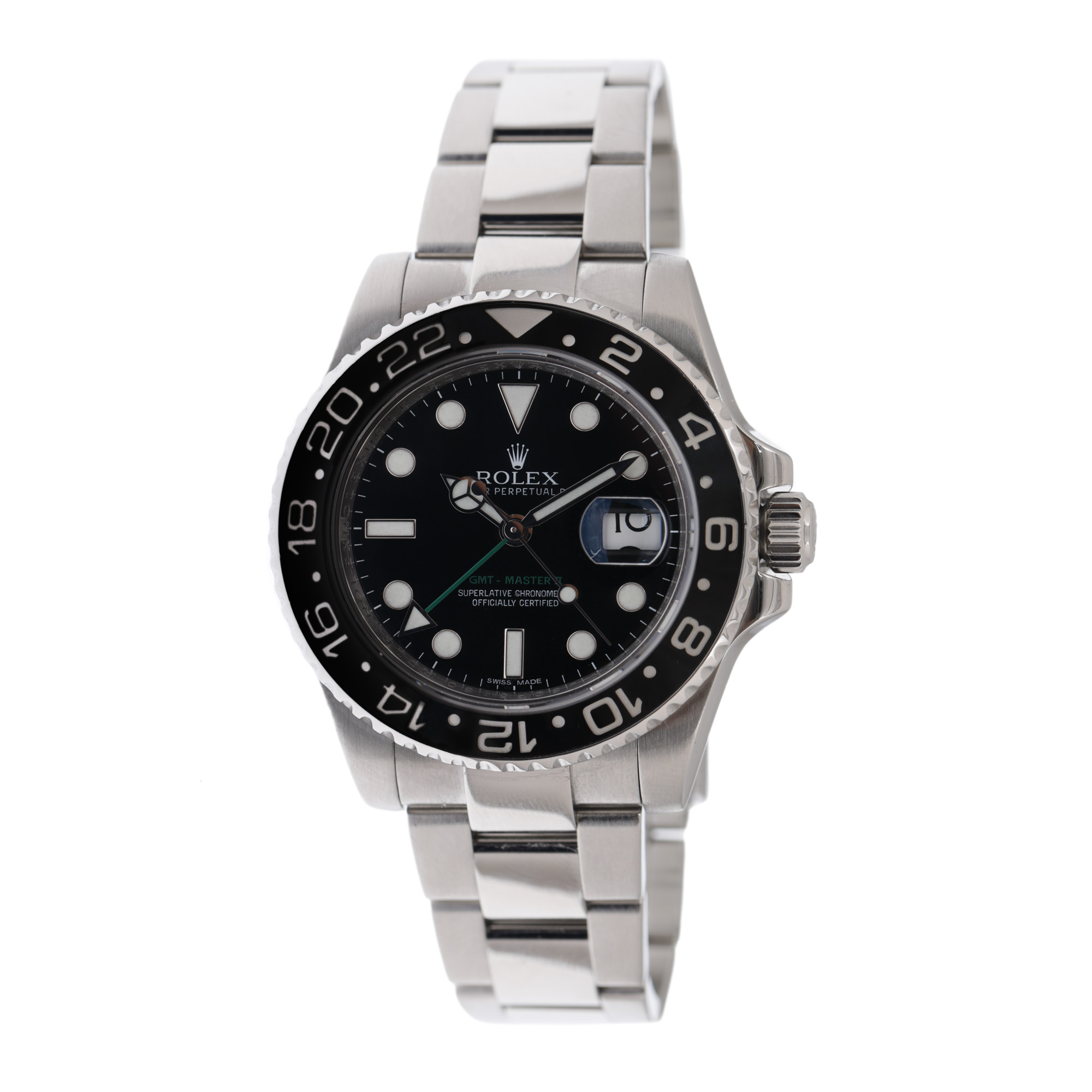 Rolex GMT Master II wristwatch, men's, original box and guarantee card