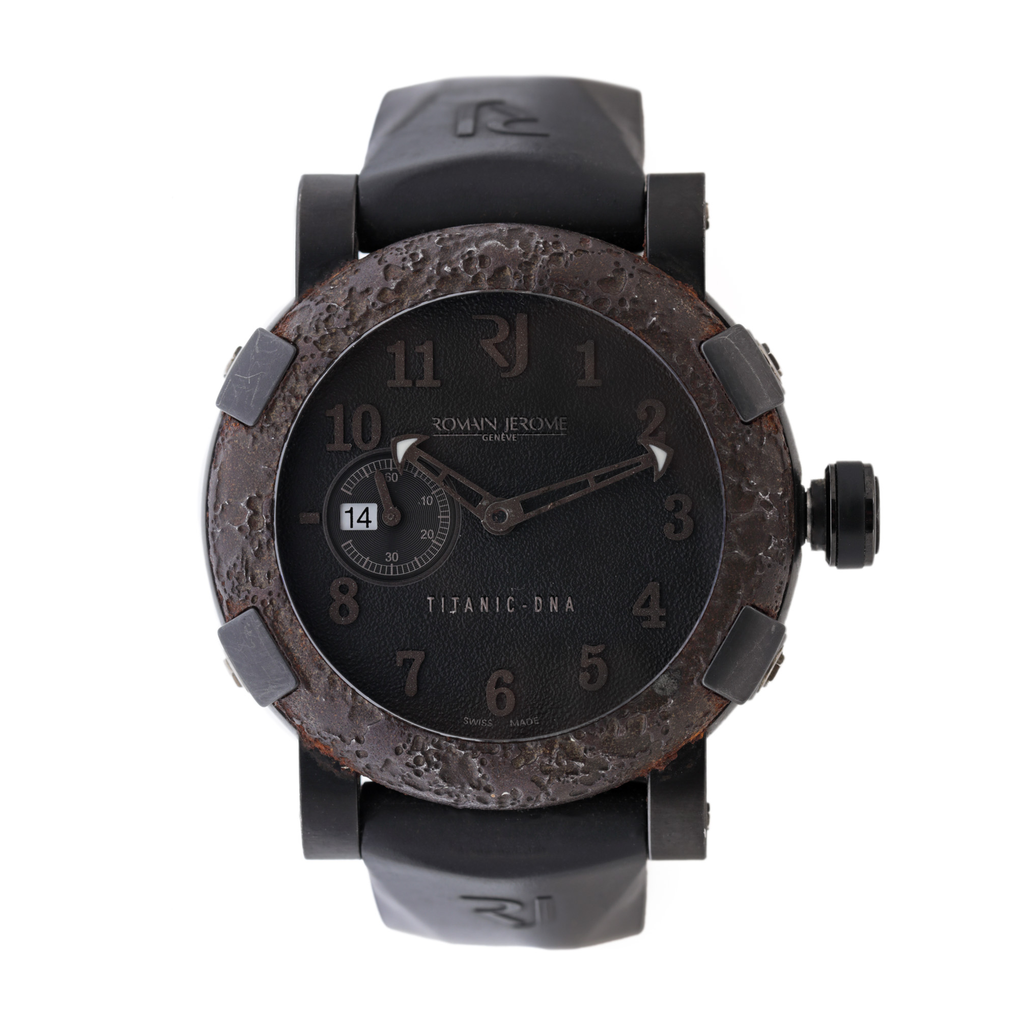 Ceas Romain Jerome Titanic DNA, de mână, bărbătesc, ediție limitată 17/500, însoțit de cutia originală, manual și card de garanție