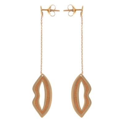 Pereche de cercei "Lips", din aur, Atelier Dita Jewelry